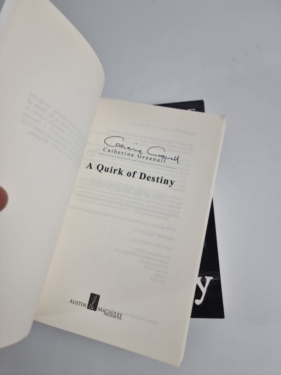 A Quirk of Destiny: Catherine Greenall Paperback NEW & SIGNED