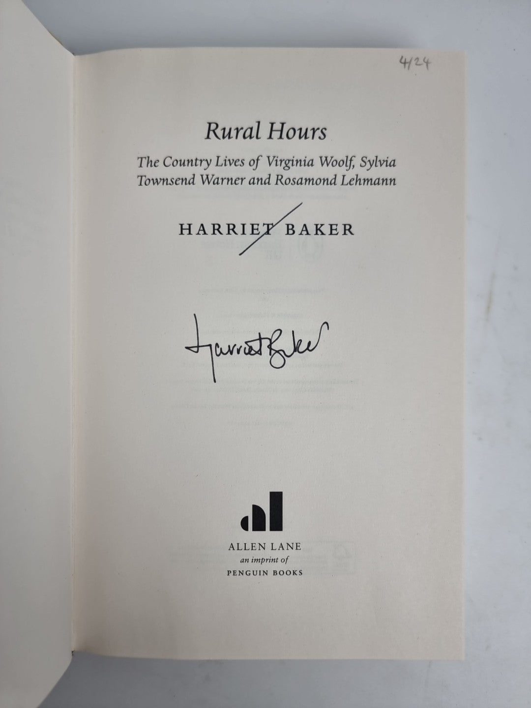 Rural Hours by Harriet Baker (Hardback, 2024, 1st Edition Signed)