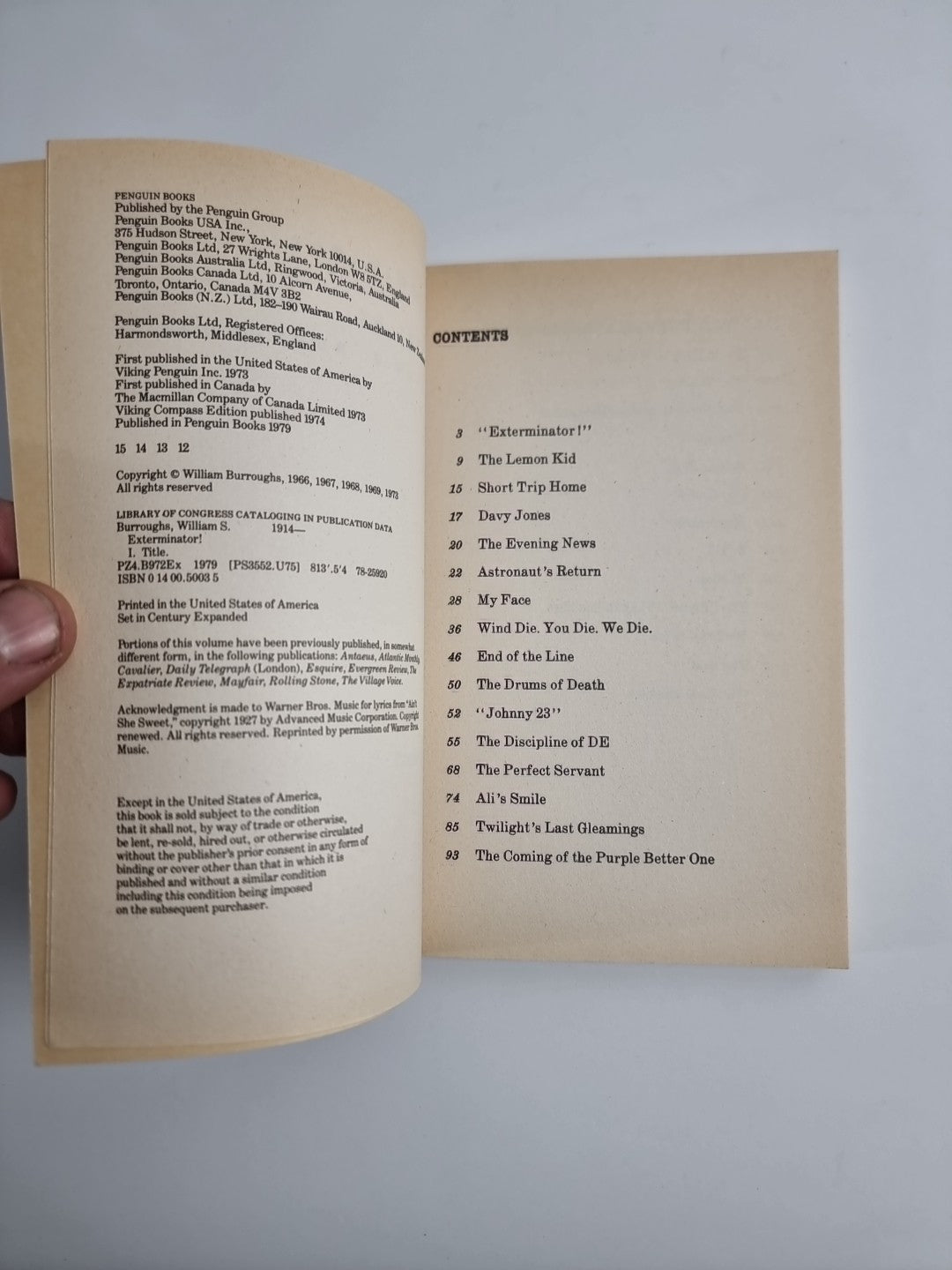 William S. Burroughs William S Burroughs Exterminator! 1st Paperback Edition