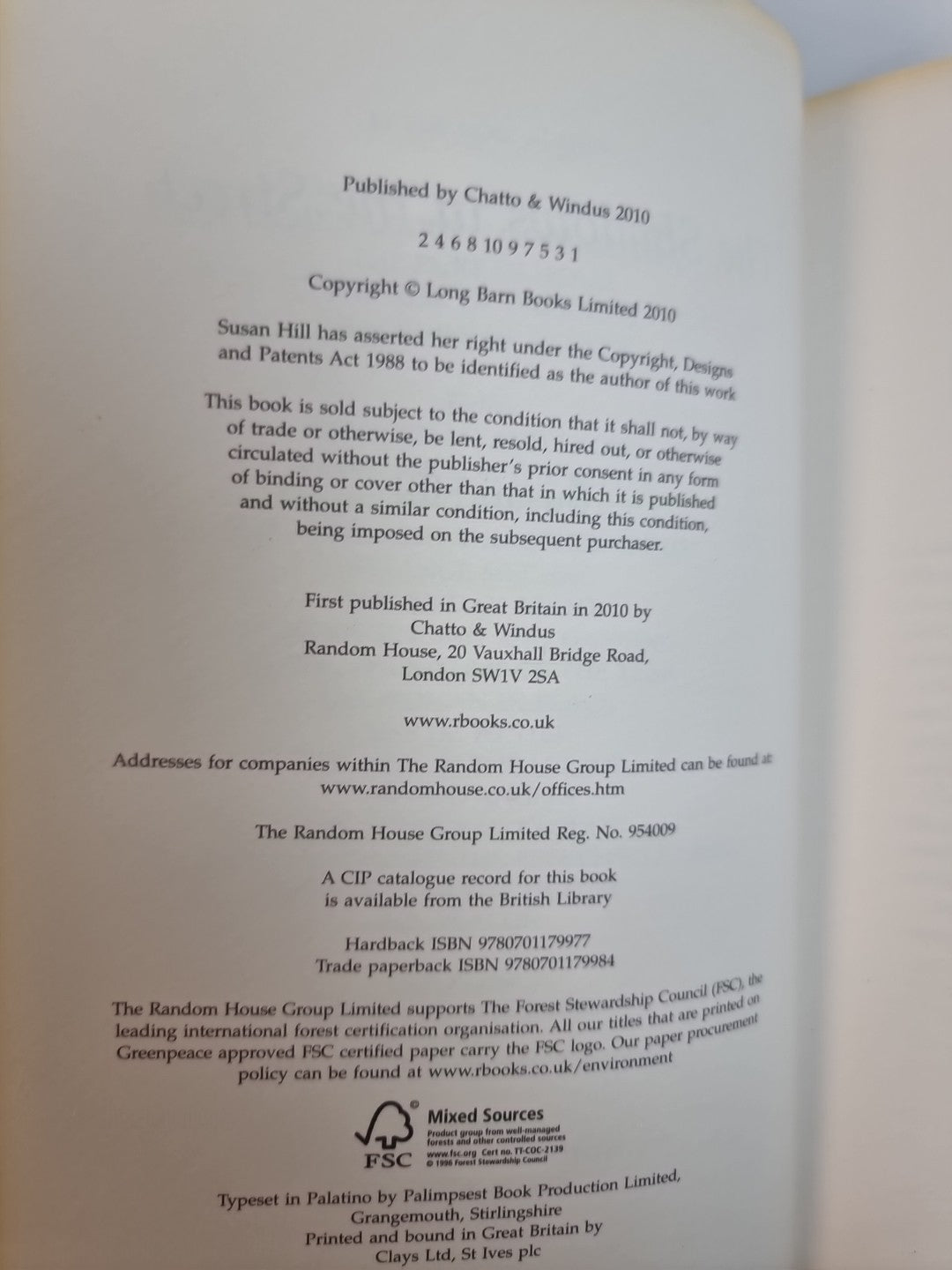 The Simon Serrailler crime novels: The shadows by Susan Hill 1st edition New