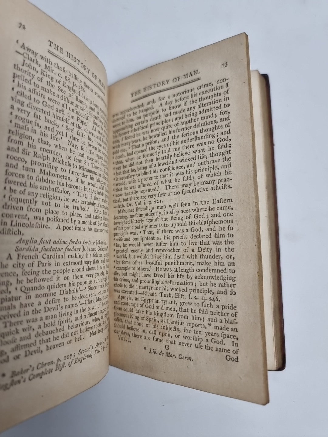 RARE 1796 The History of Man or The Wonders of Human Nature 3rd Edition