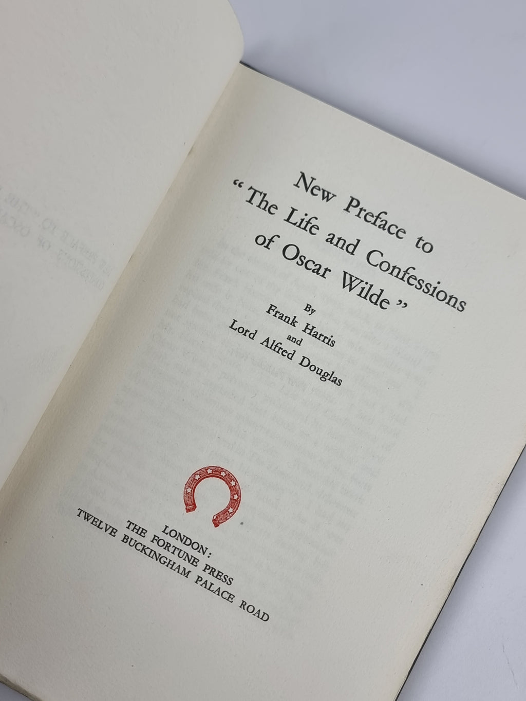 New Preface to "The Life and Confessions of Oscar Wilde" Frank Harris & Lord Alfred Douglas