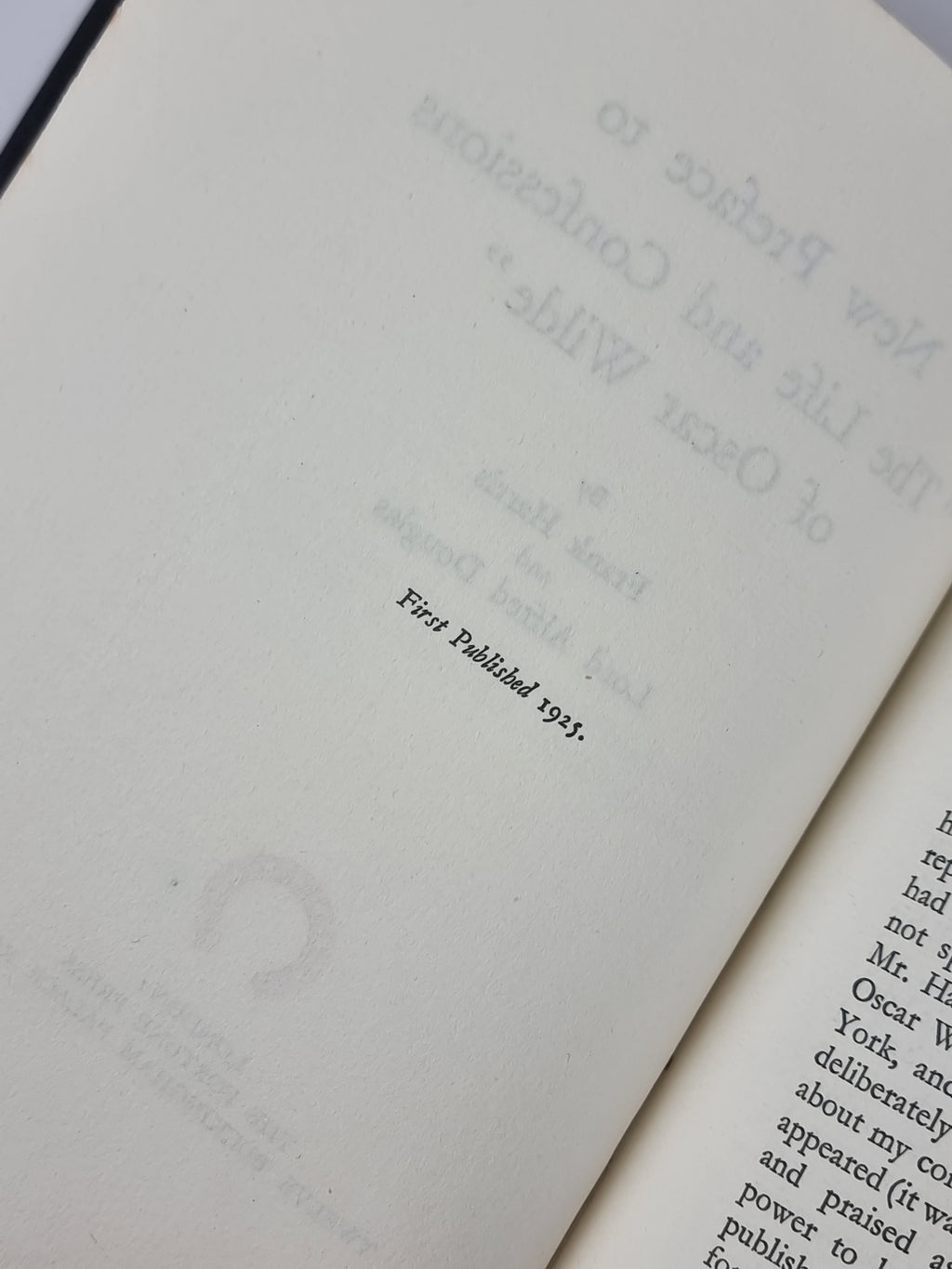 New Preface to "The Life and Confessions of Oscar Wilde" Frank Harris & Lord Alfred Douglas