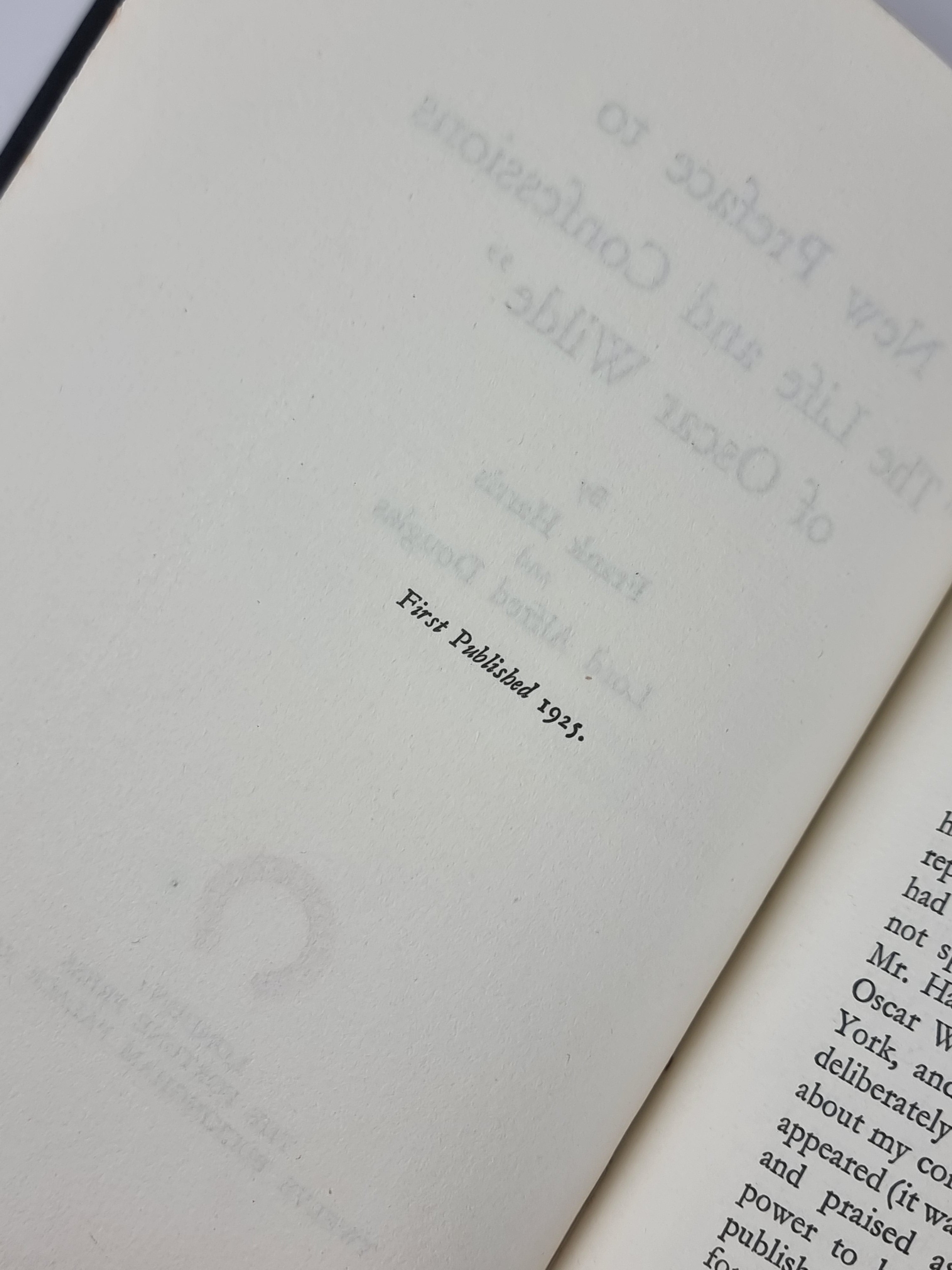 New Preface to "The Life and Confessions of Oscar Wilde" Frank Harris & Lord Alfred Douglas