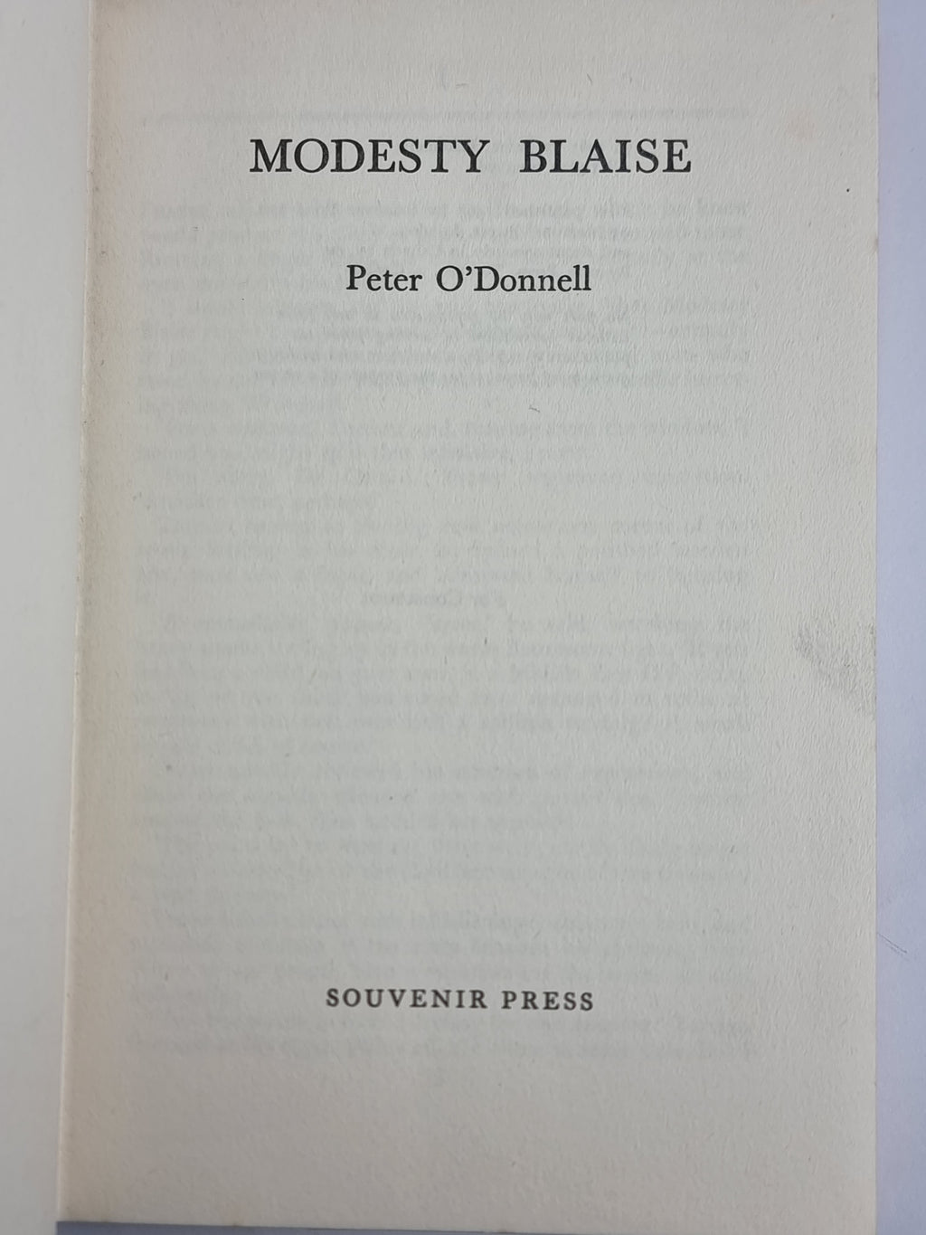 Modesty Blaise, Peter O'Donnell — 1st Edition