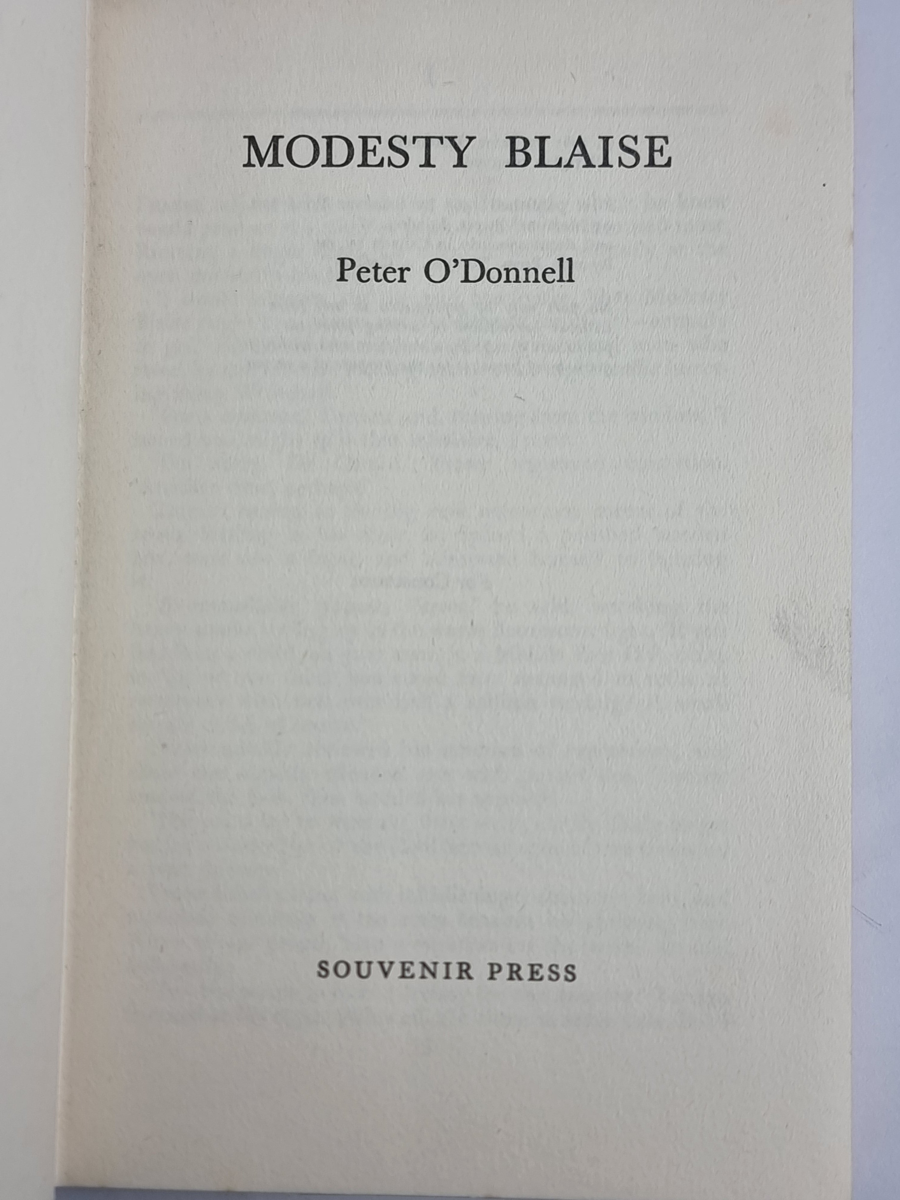 Modesty Blaise, Peter O'Donnell — 1st Edition