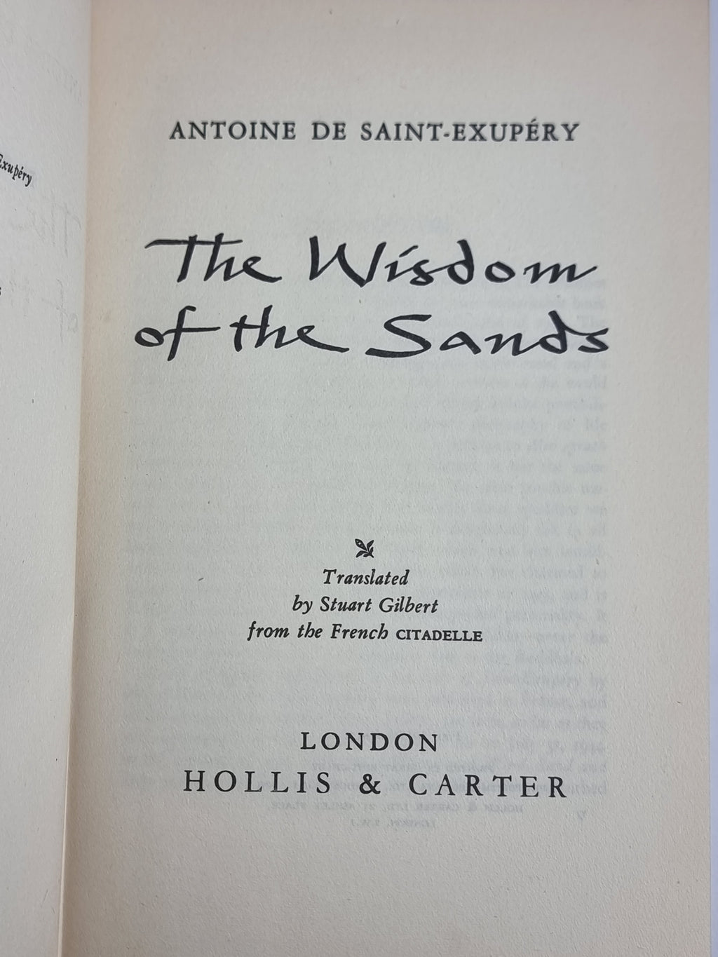 The Wisdom of the Sands, Antoine de Saint Exupéry — 1st English Edition