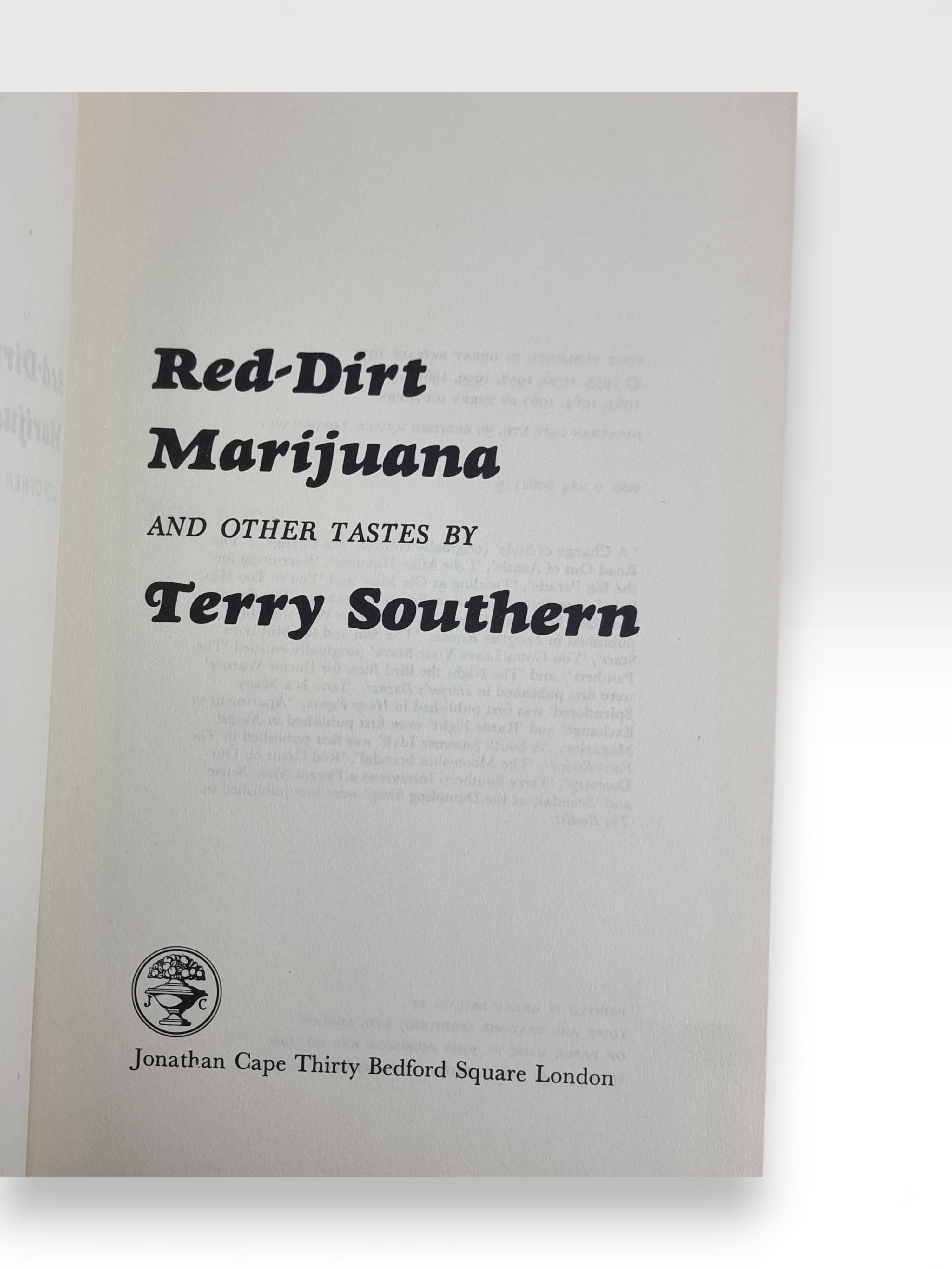 Red-Dirt Marijuana and Other Tastes, Terry Southern — 1st UK Edition