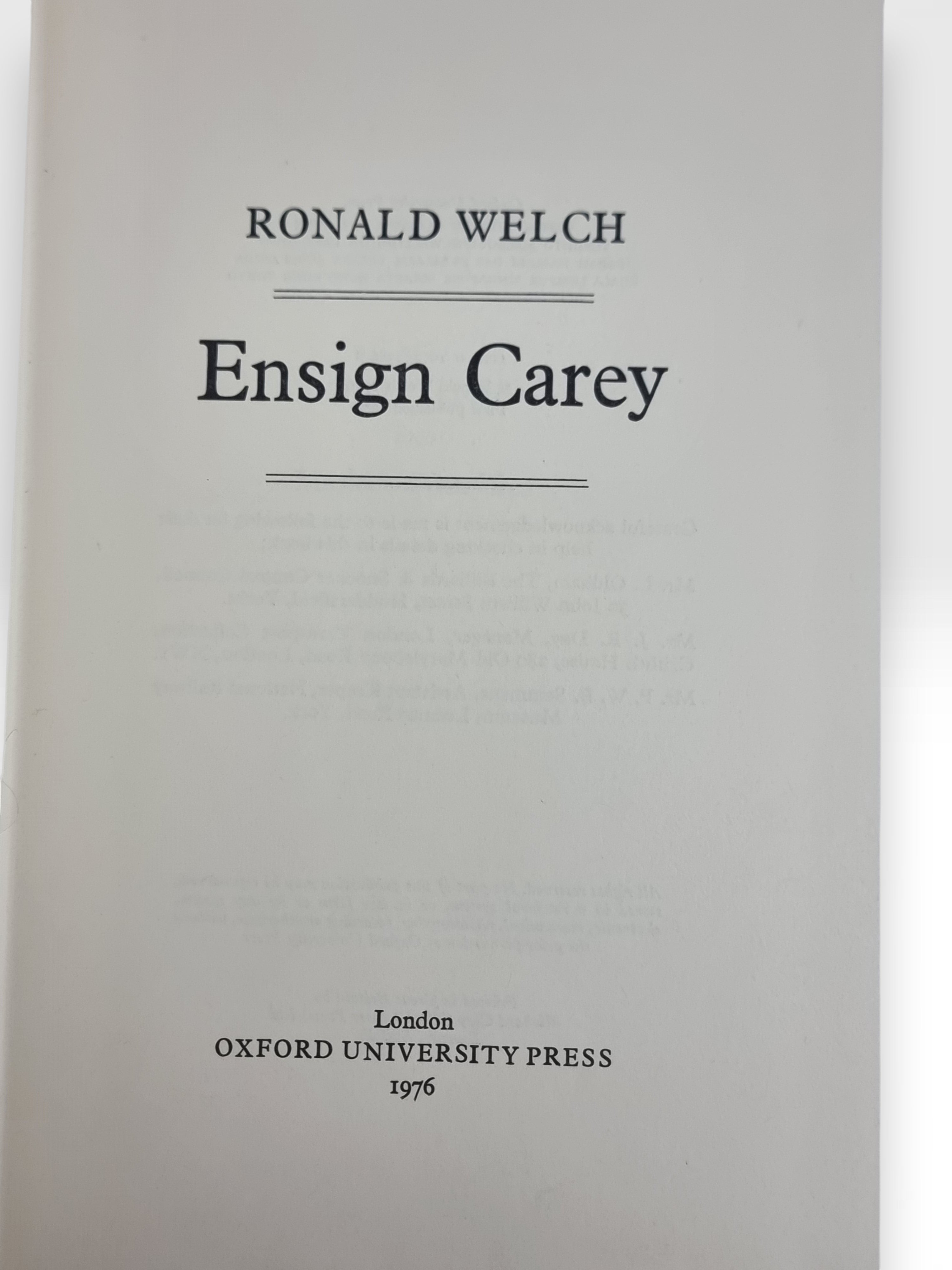 Ensign Carey, Ronald Welch — 1st Edition