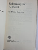 Relearning the Alphabet, Denise Levertov — 1st UK Edition
