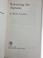 Relearning the Alphabet, Denise Levertov — 1st UK Edition