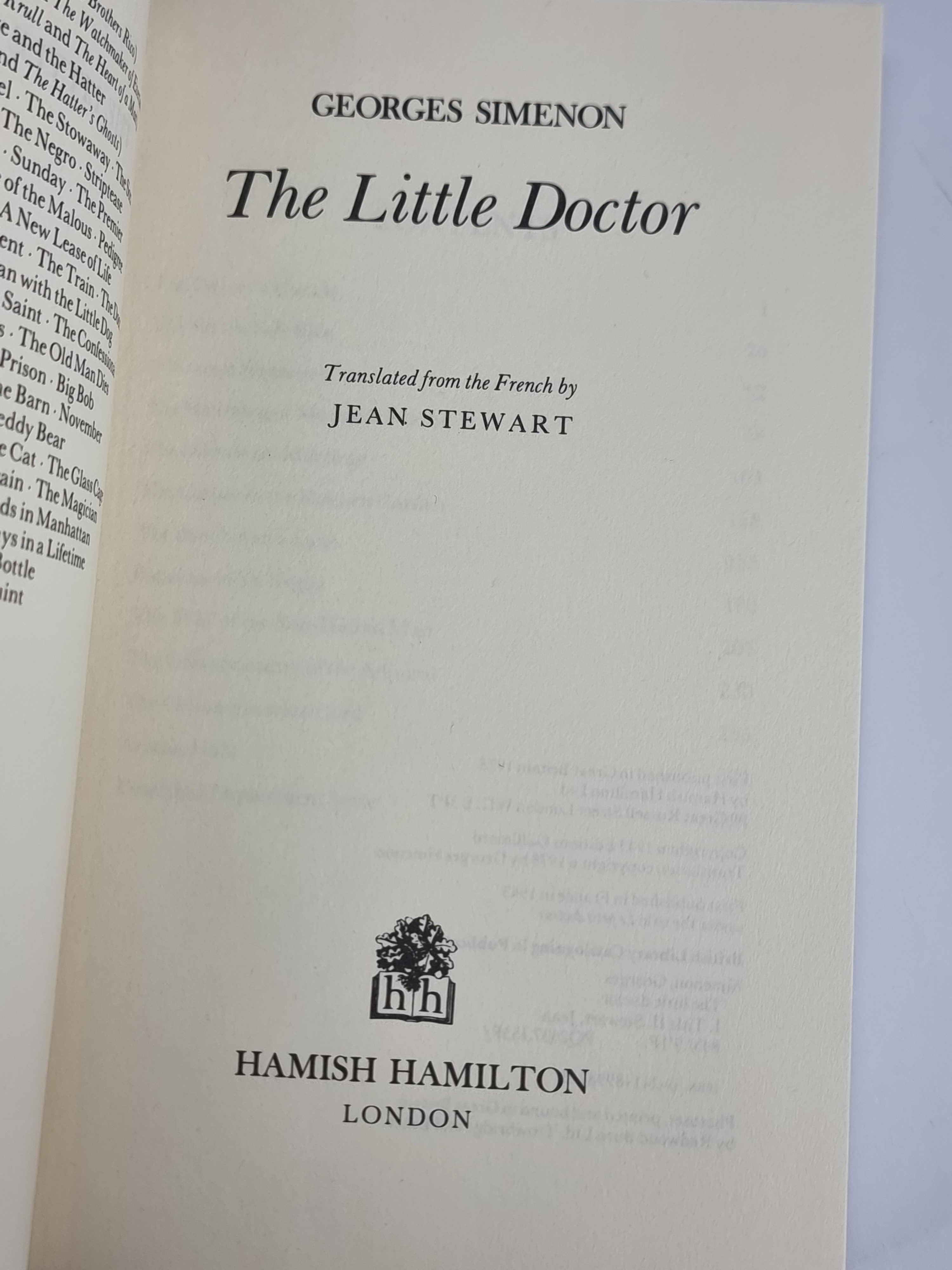 The Little Doctor, Georges Simenon — 1st Edition