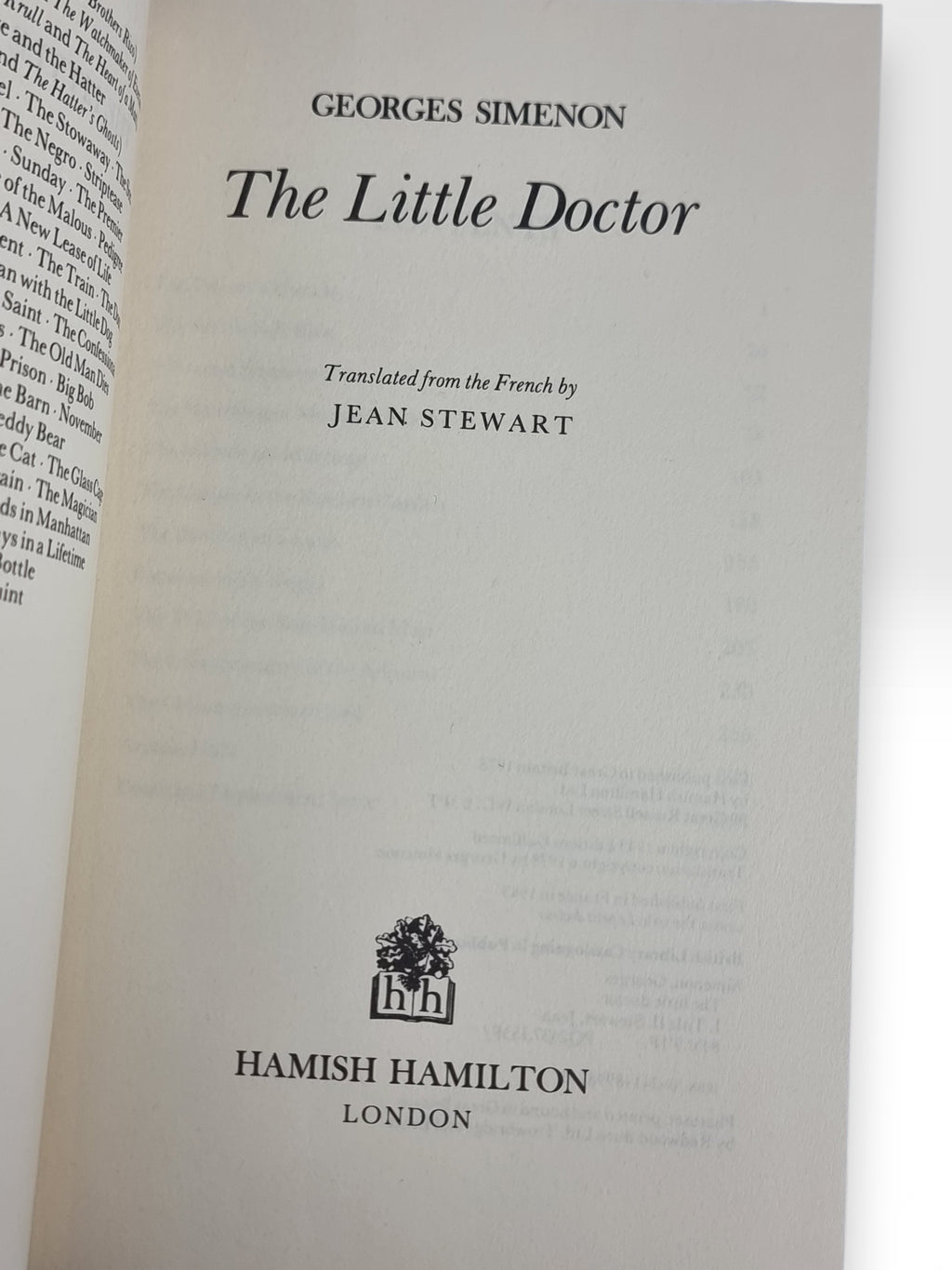 The Little Doctor, Georges Simenon — 1st Edition