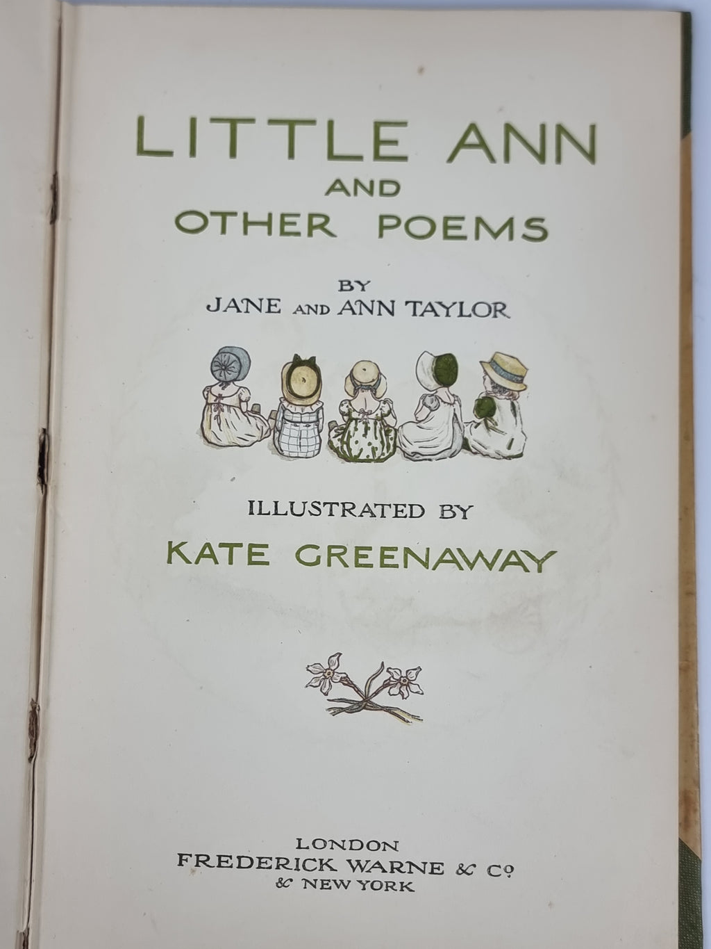Little Ann and Other Poems, Jane & Ann Taylor — 1st Edition Thus