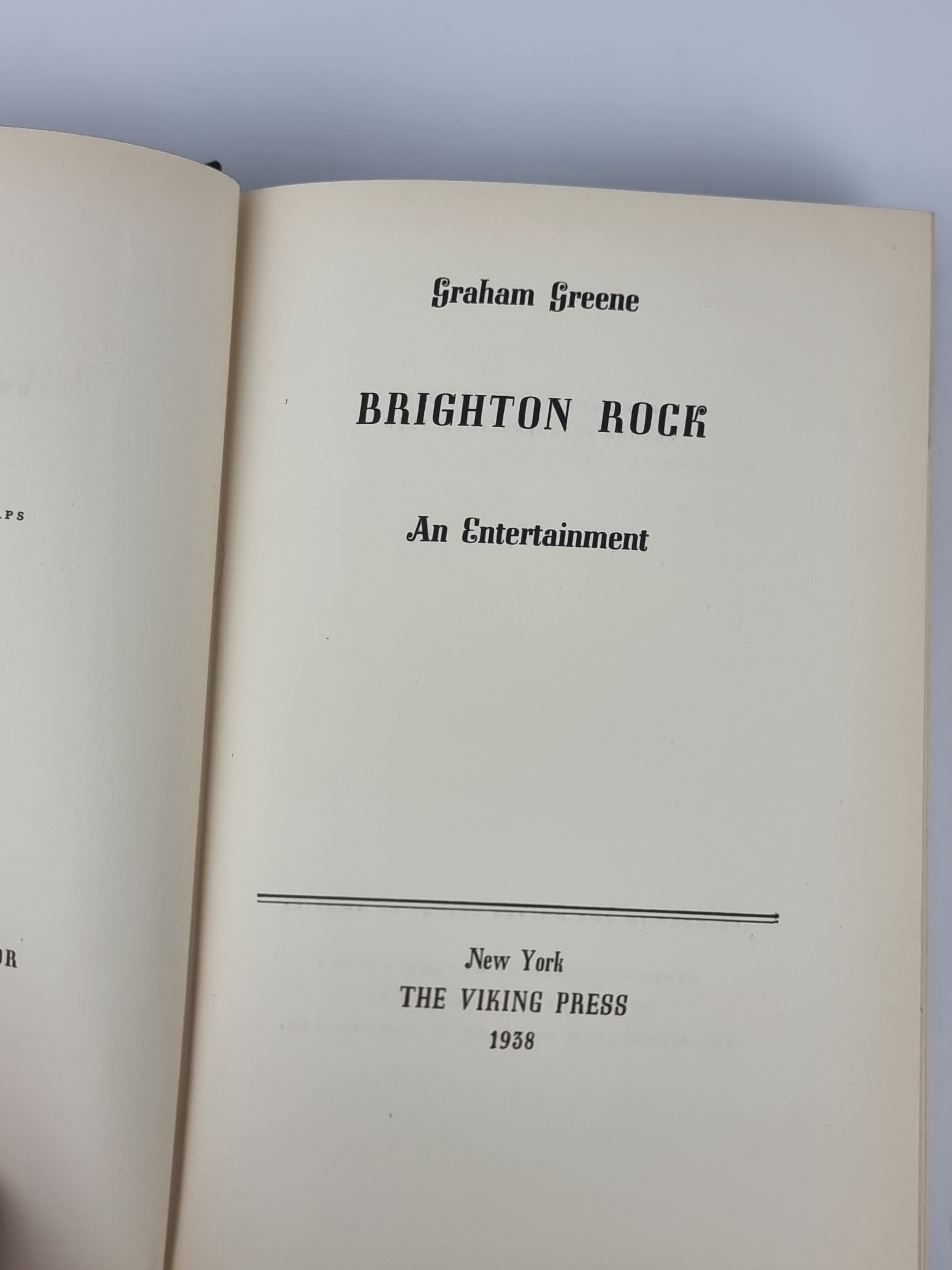 Brighton Rock, Graham Greene — 1st US Edition, 2nd Printing