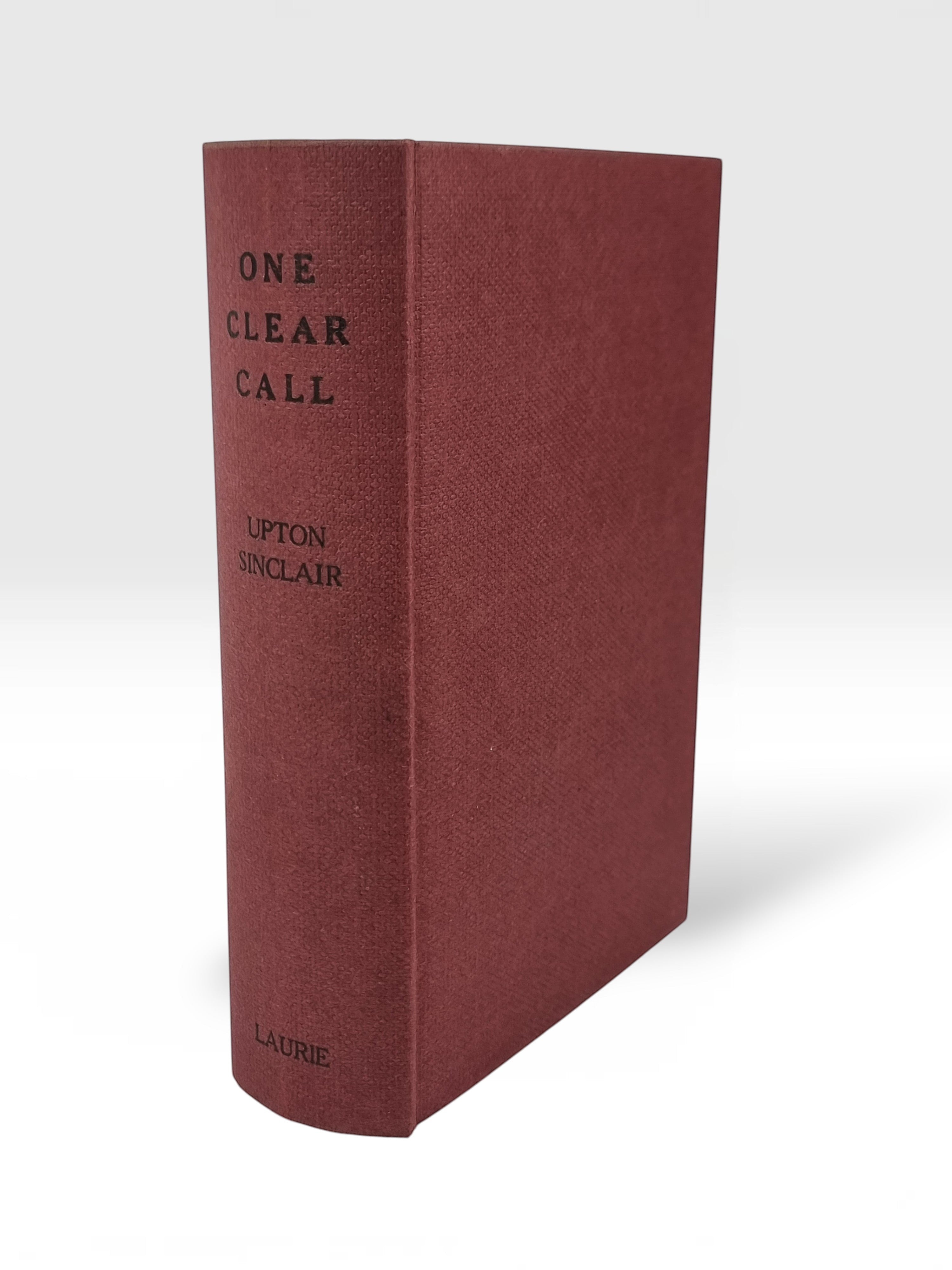 One Clear Call, Upton Sinclair — 1st Edition