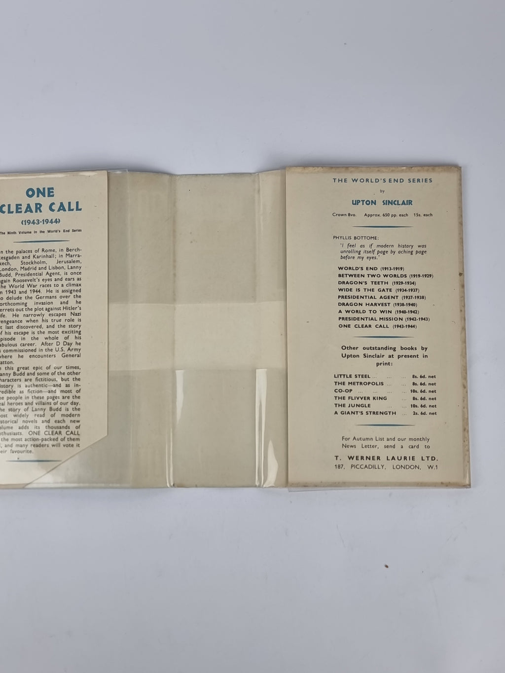 One Clear Call, Upton Sinclair — 1st Edition