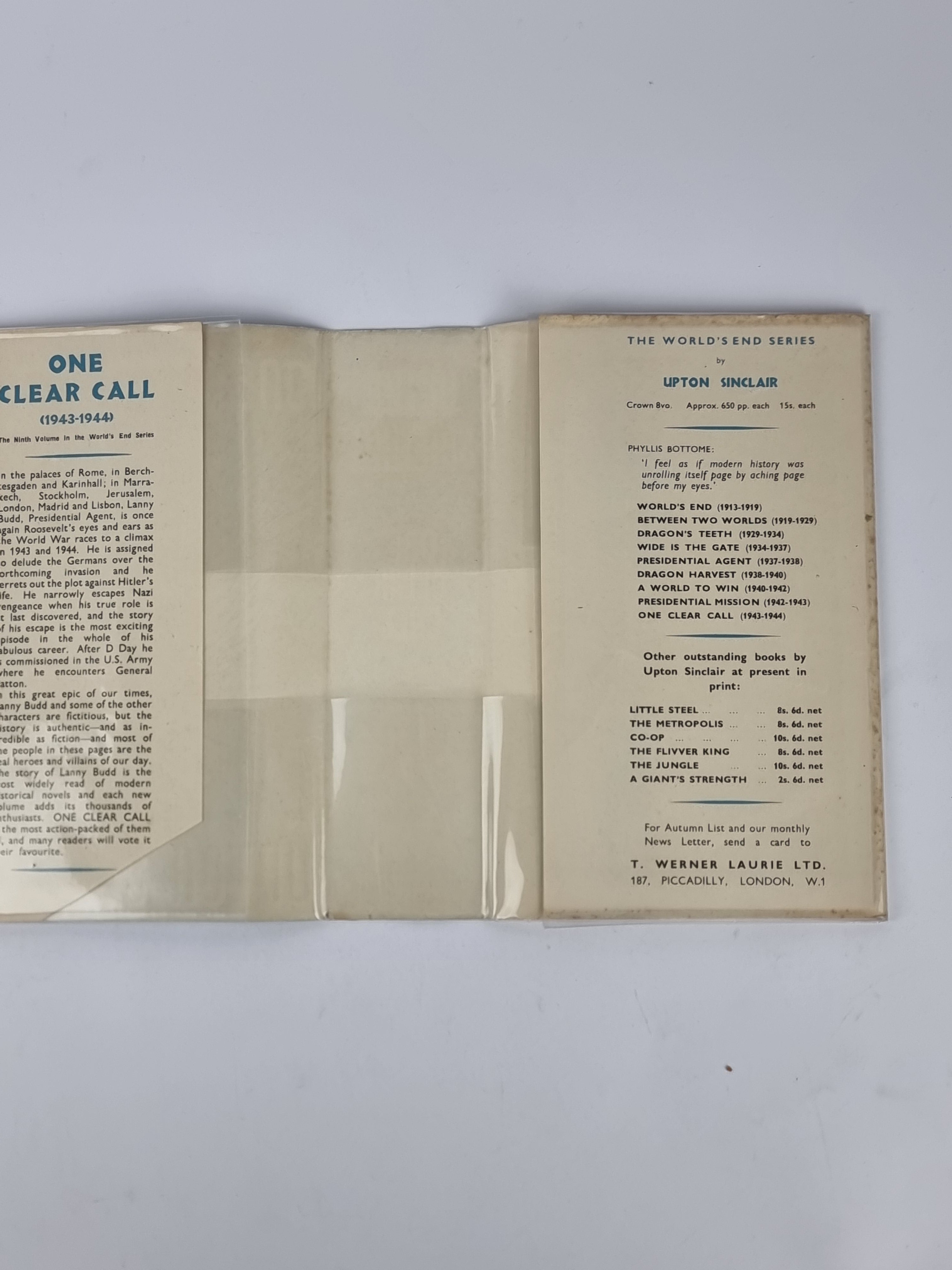 One Clear Call, Upton Sinclair — 1st Edition
