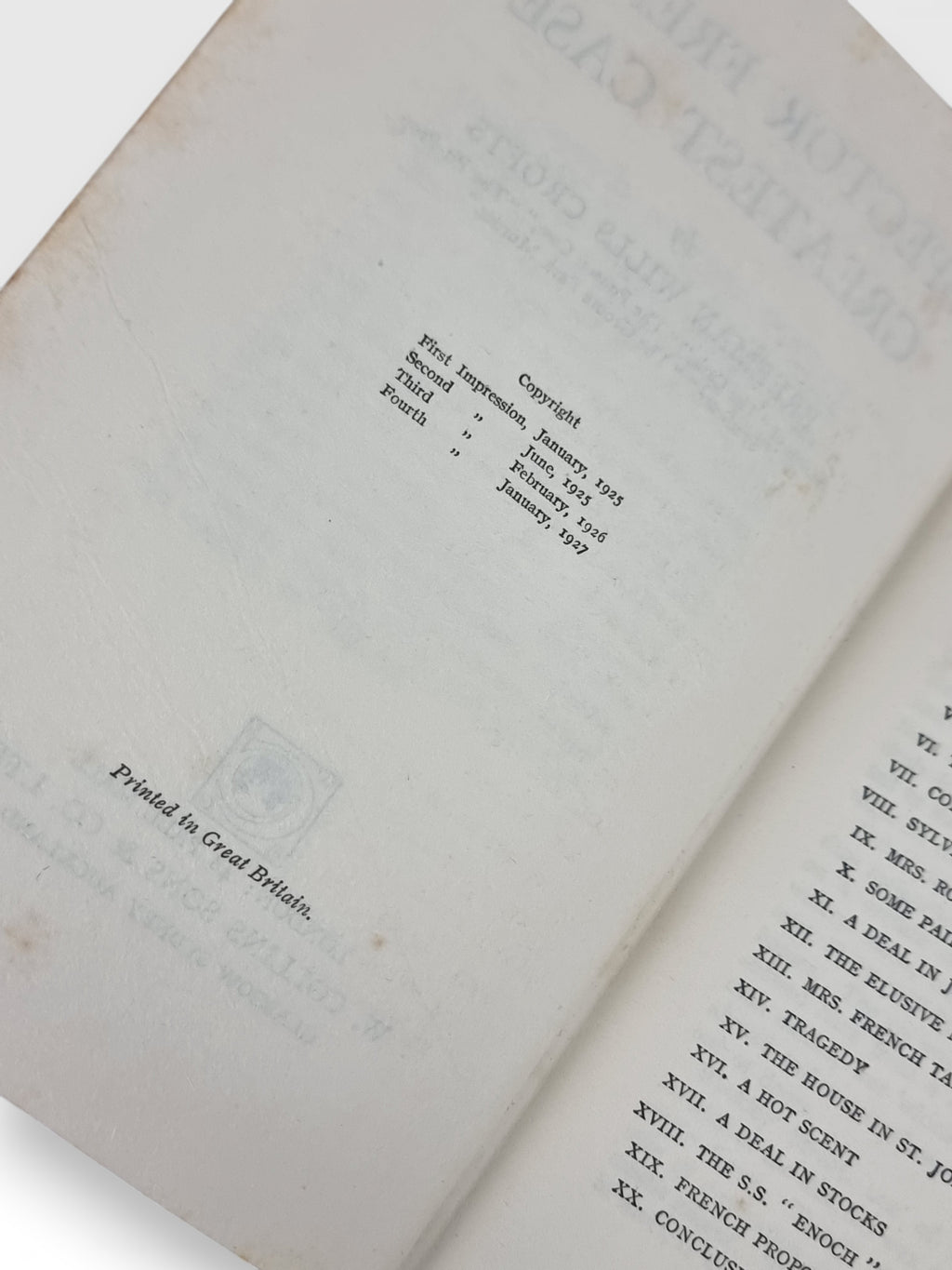 Inspector French's Greatest Case, Freeman Wills Crofts — 1st Edition, 4th Impression