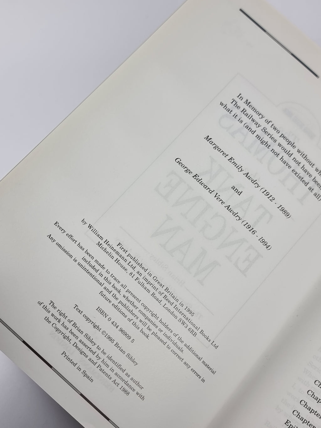 The Thomas the Tank Engine Man, Brian Sibley — 1st Edition