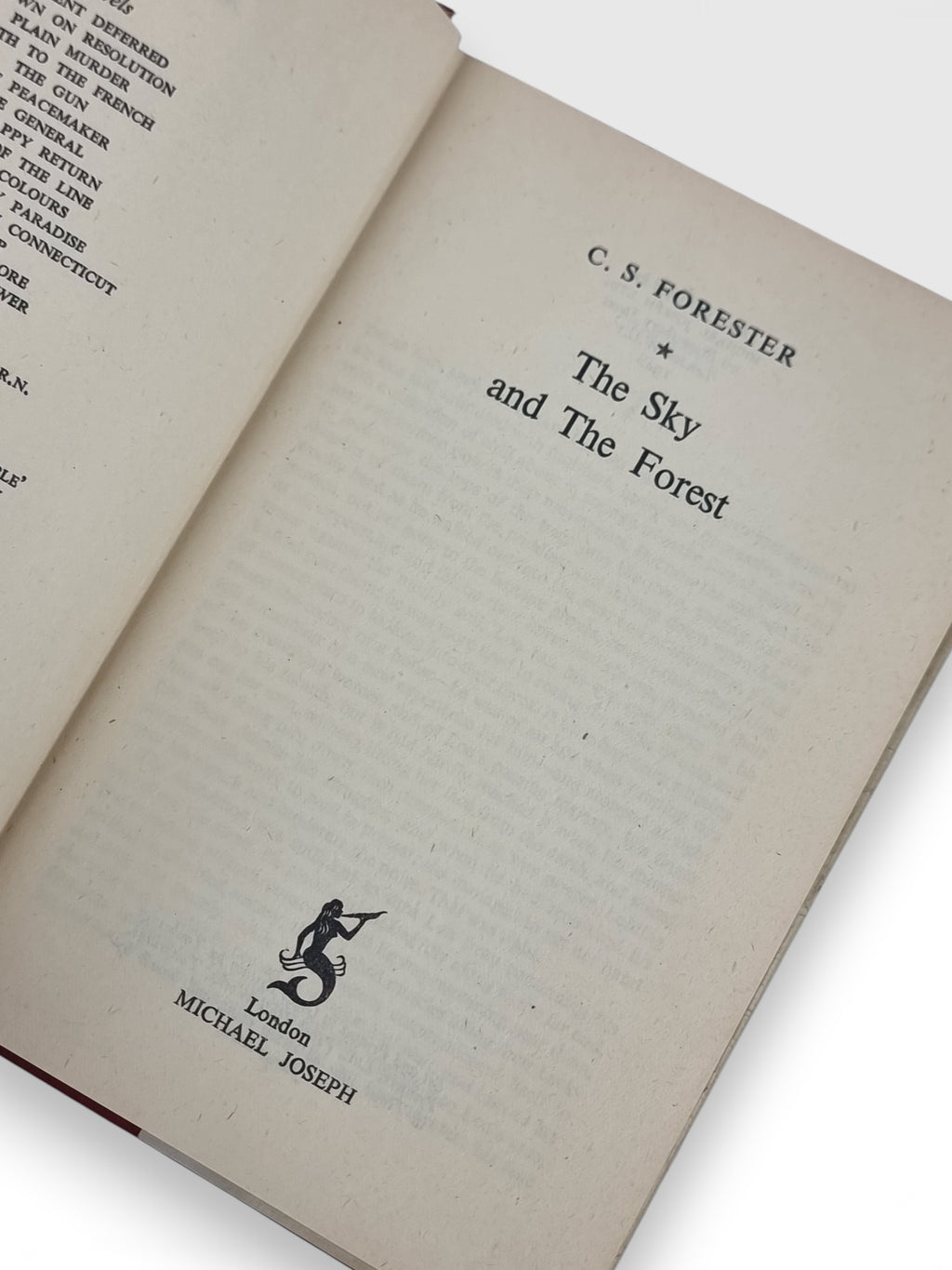 The Sky and the Forest, C.S. Forester — 1st Edition