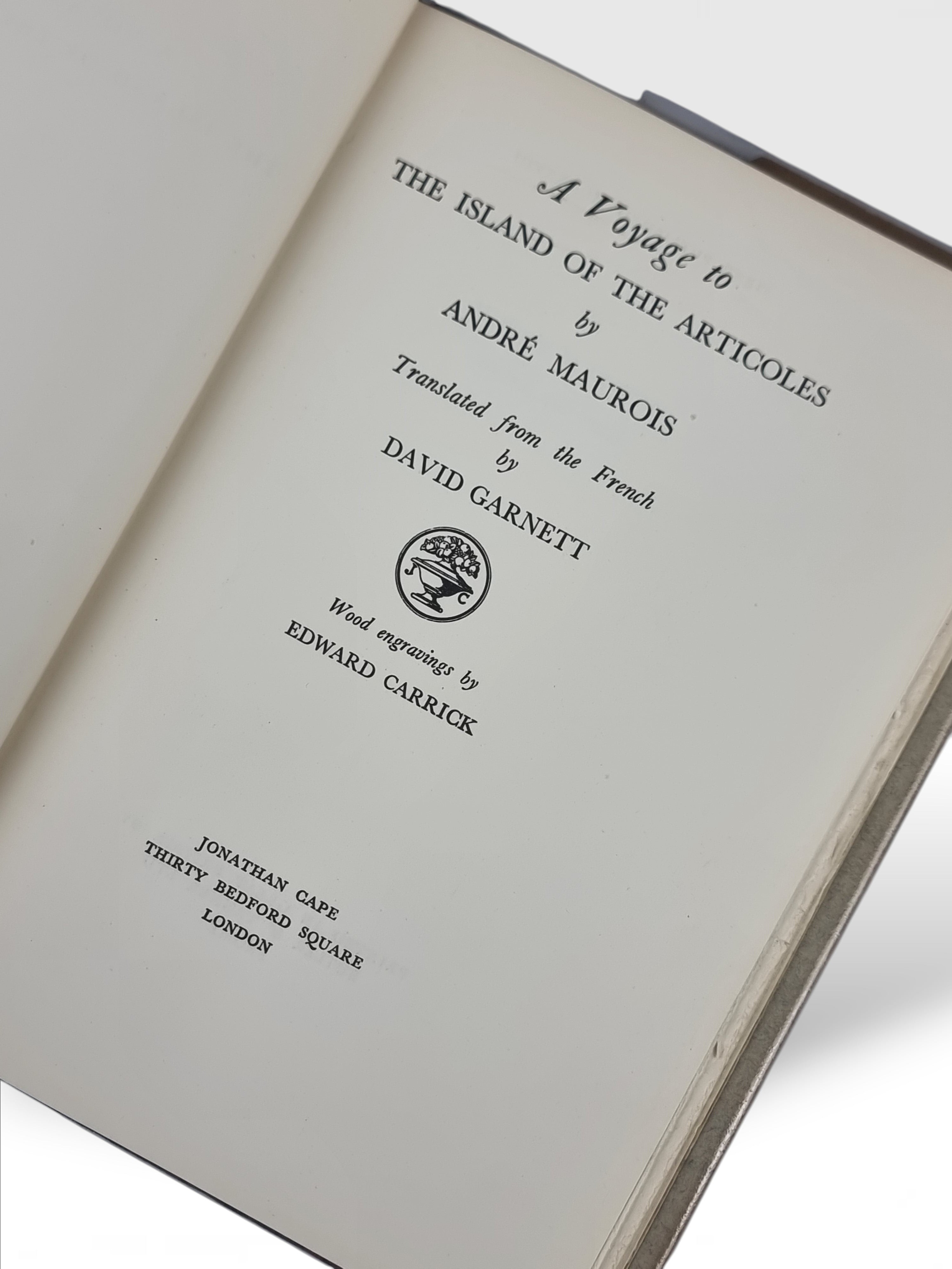 The Island of the Articoles, André Maurois — 1st English Edition