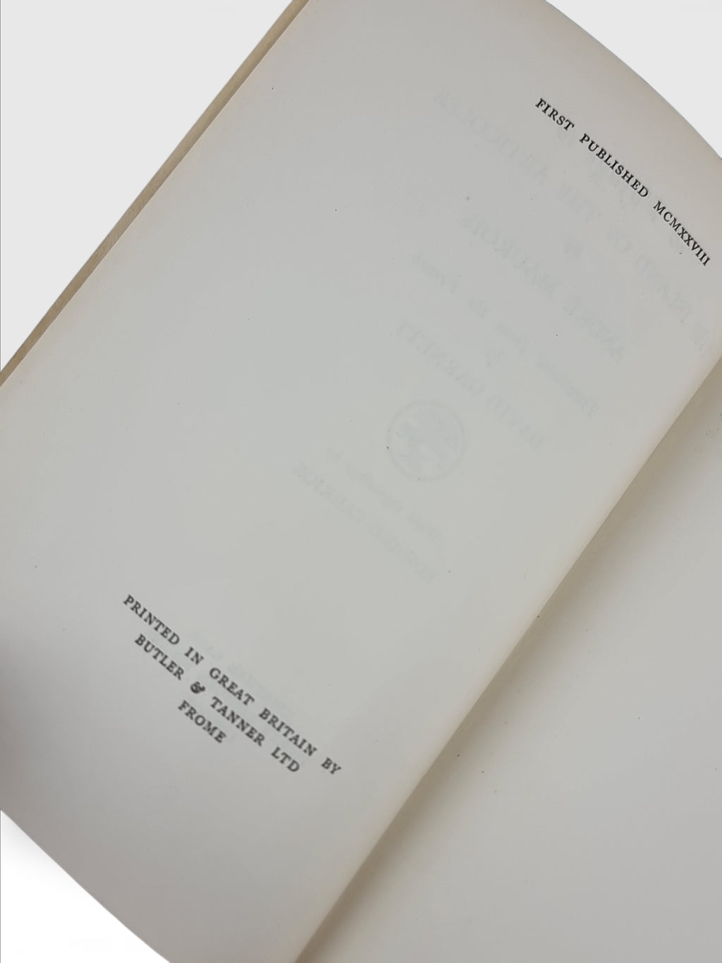 The Island of the Articoles, André Maurois — 1st English Edition