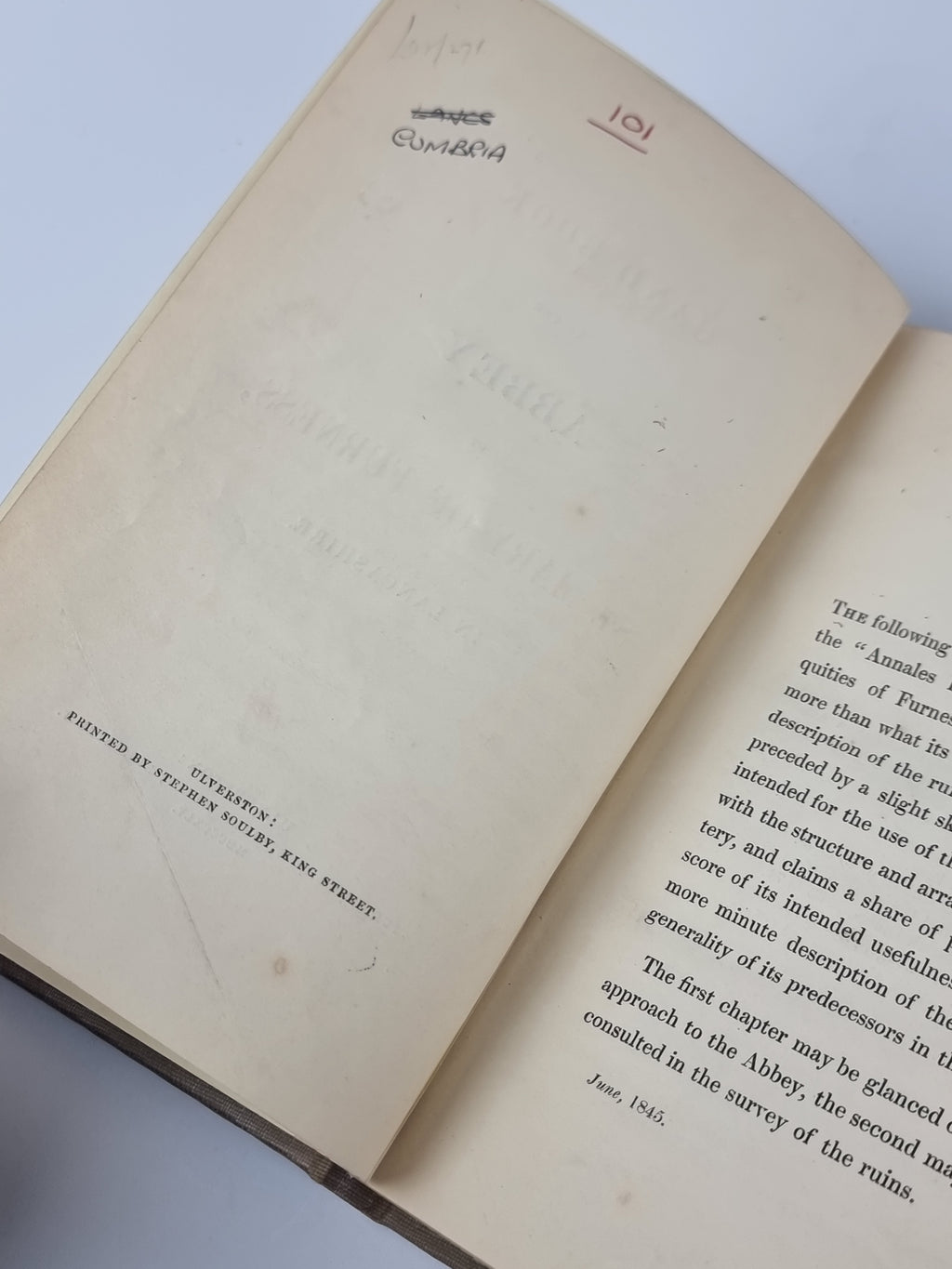 A Handbook to the Abbey of St. Mary of Furness in Lancashire — 1st Edition