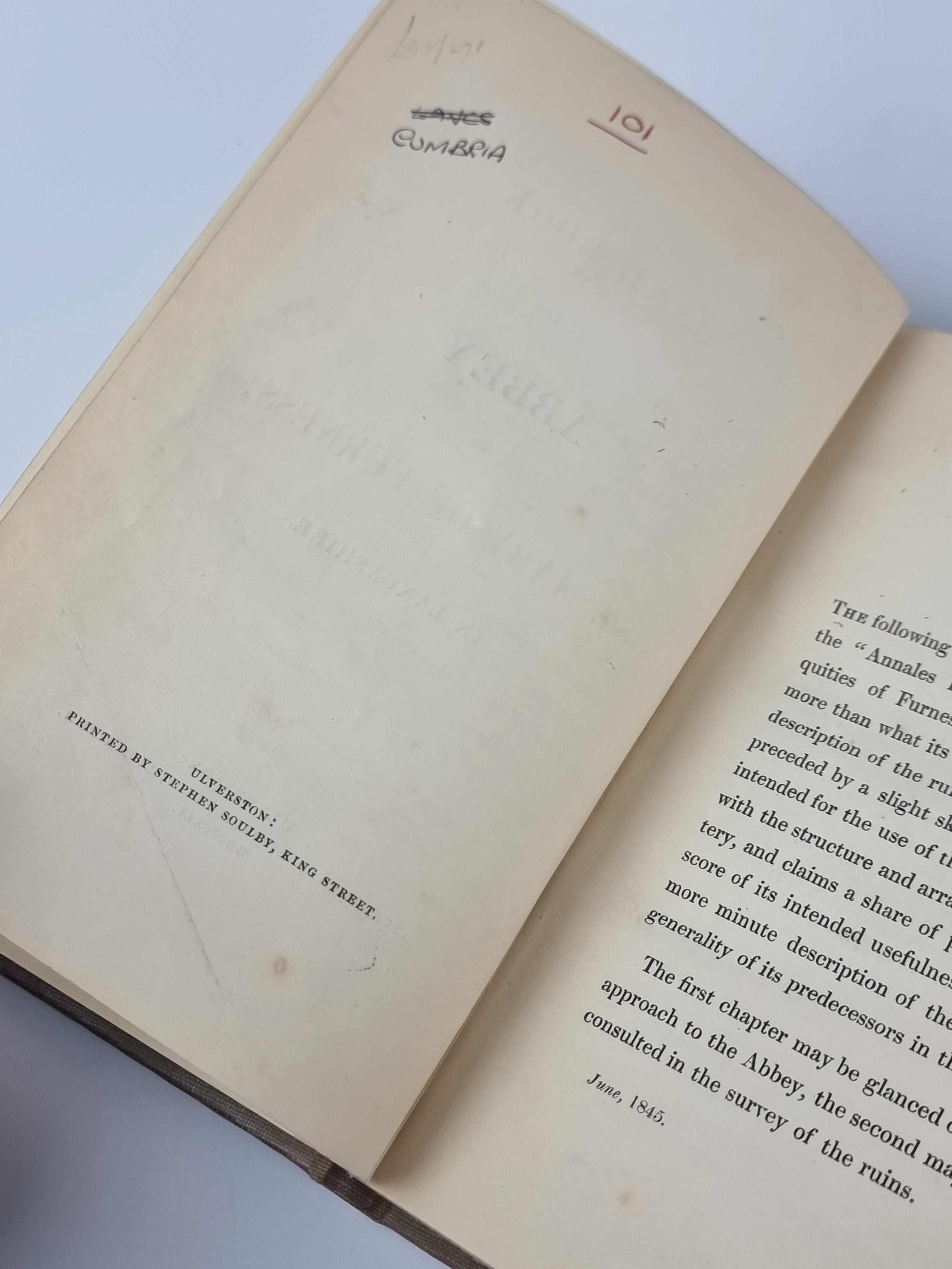 A Handbook to the Abbey of St. Mary of Furness in Lancashire — 1st Edition