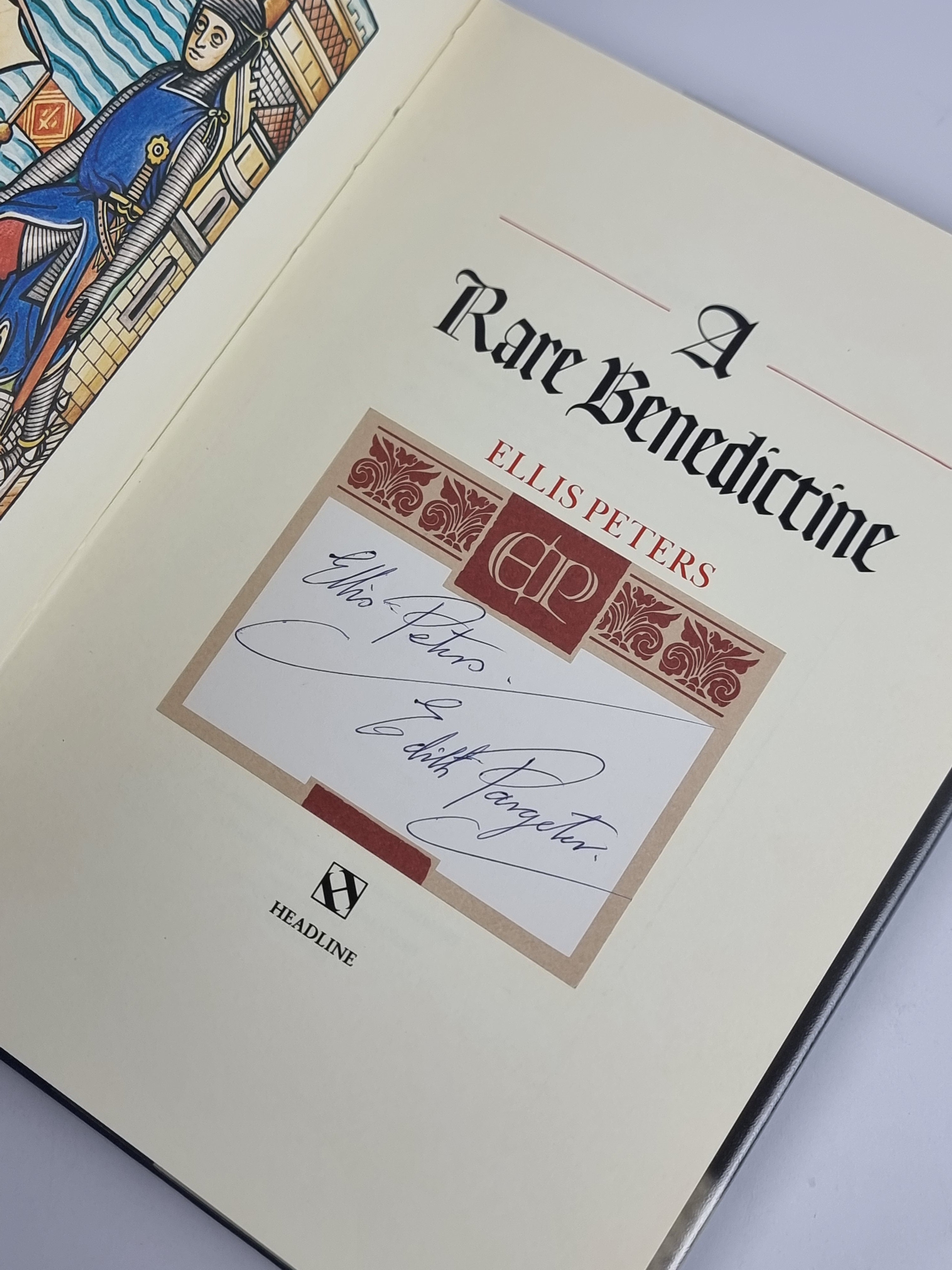 A Rare Benedictine, Ellis Peters — Signed 1st Edition