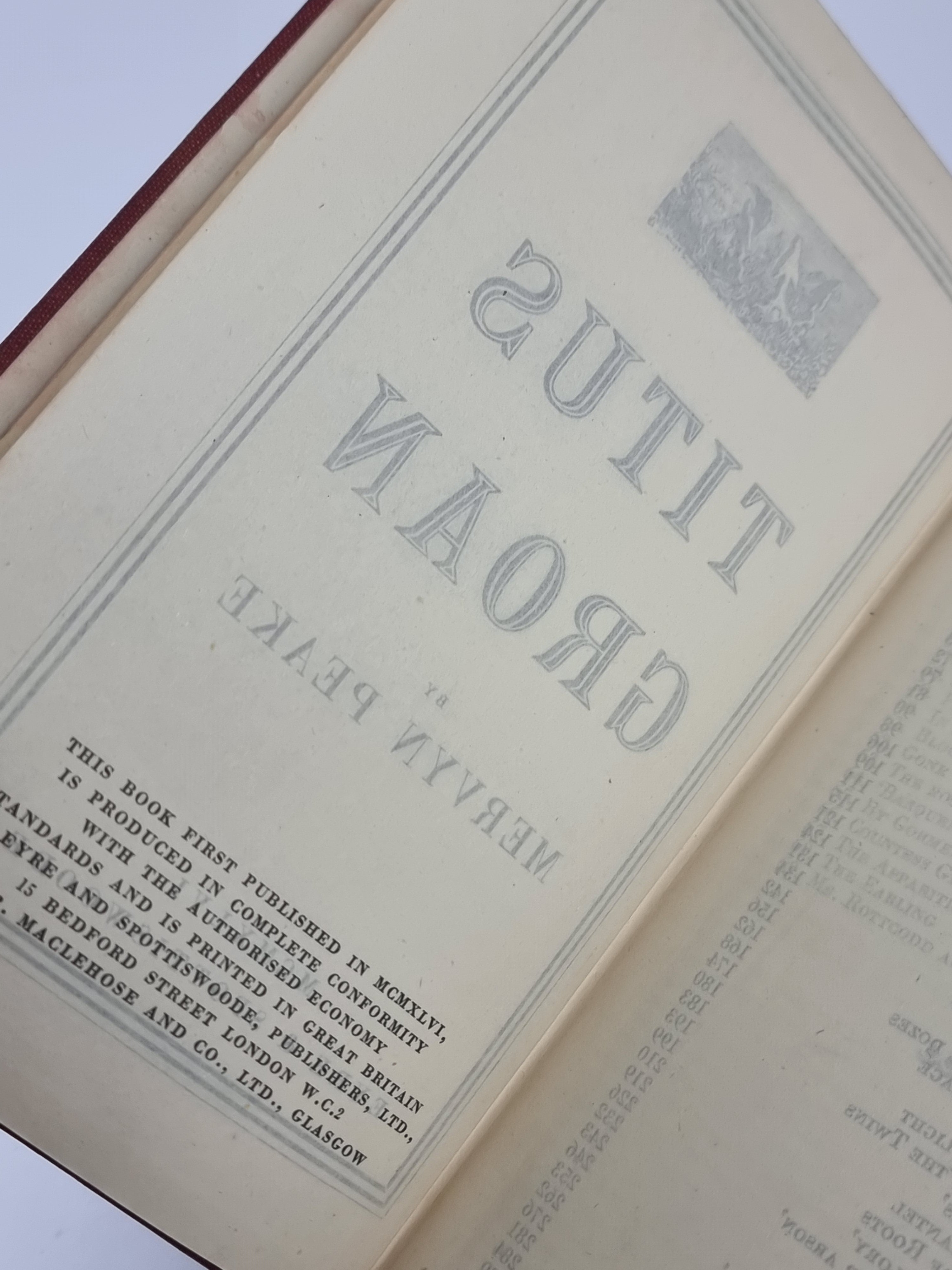 The Life of Titus Groan, Mervyn Peake — 1st Edition