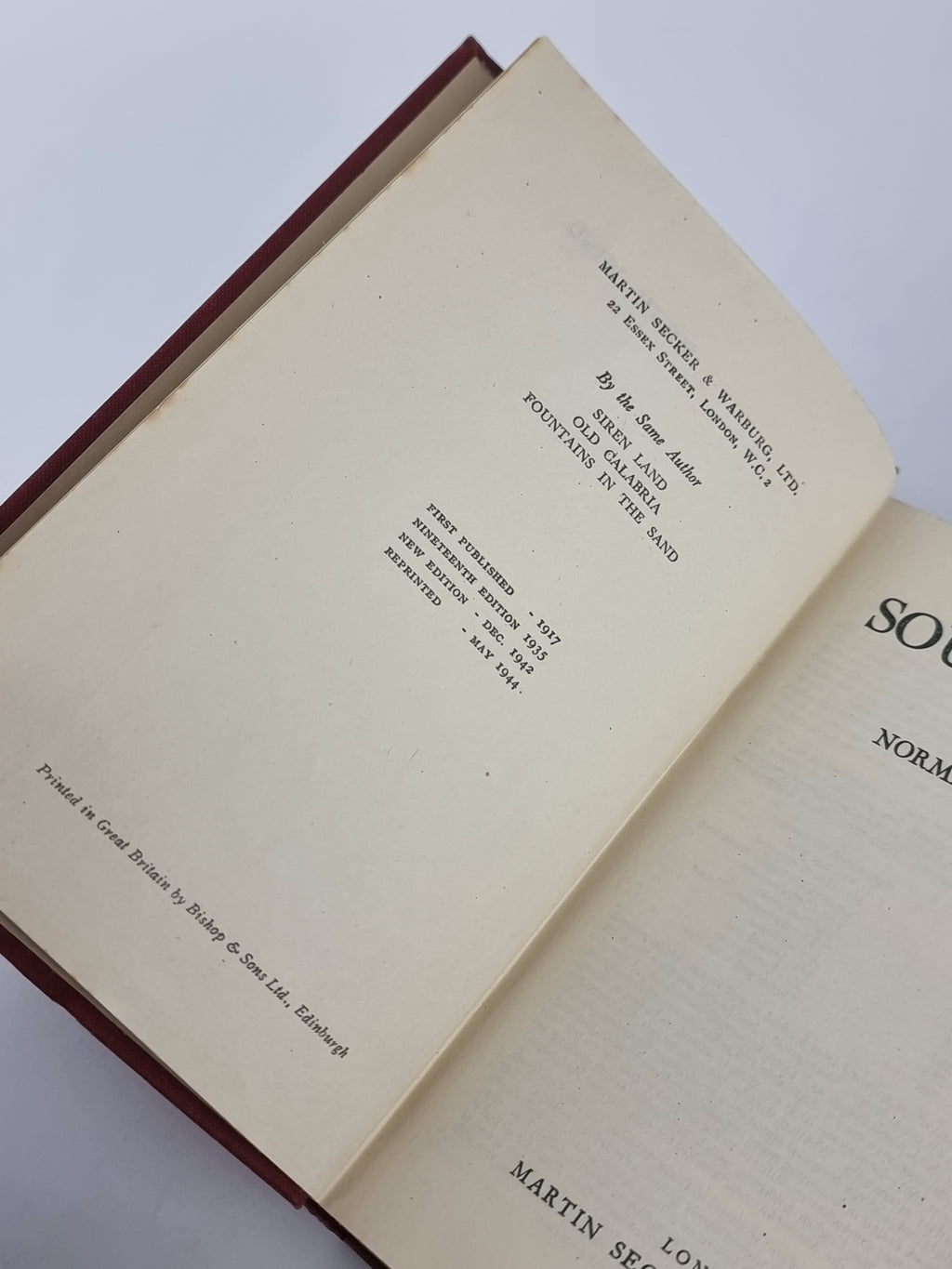 South Wind, Norman Douglas