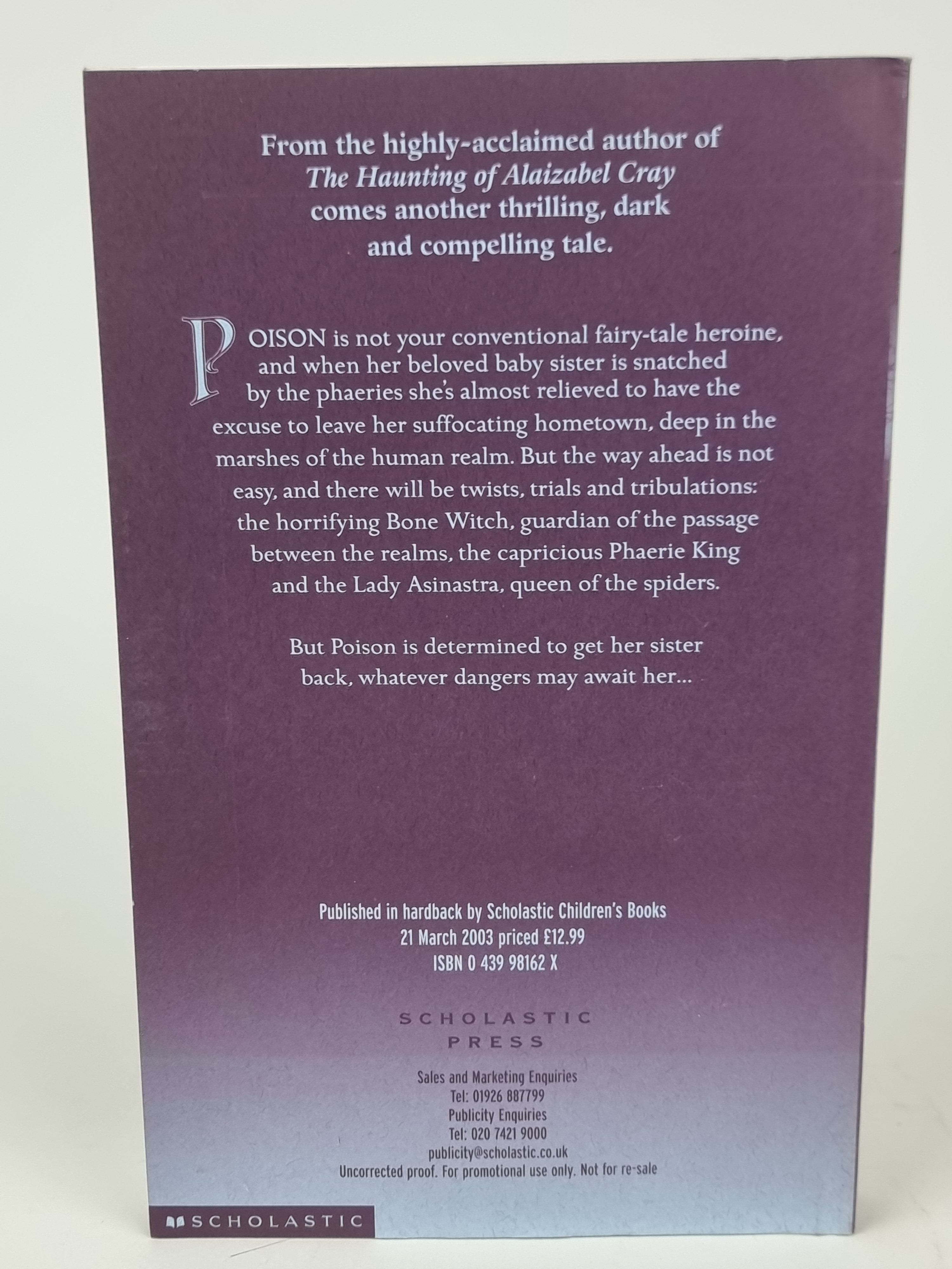 Poison, Chris Wooding — Publisher's Proof, Signed