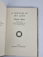 A Sketch of My Life, Thomas Mann — 1st English Edition