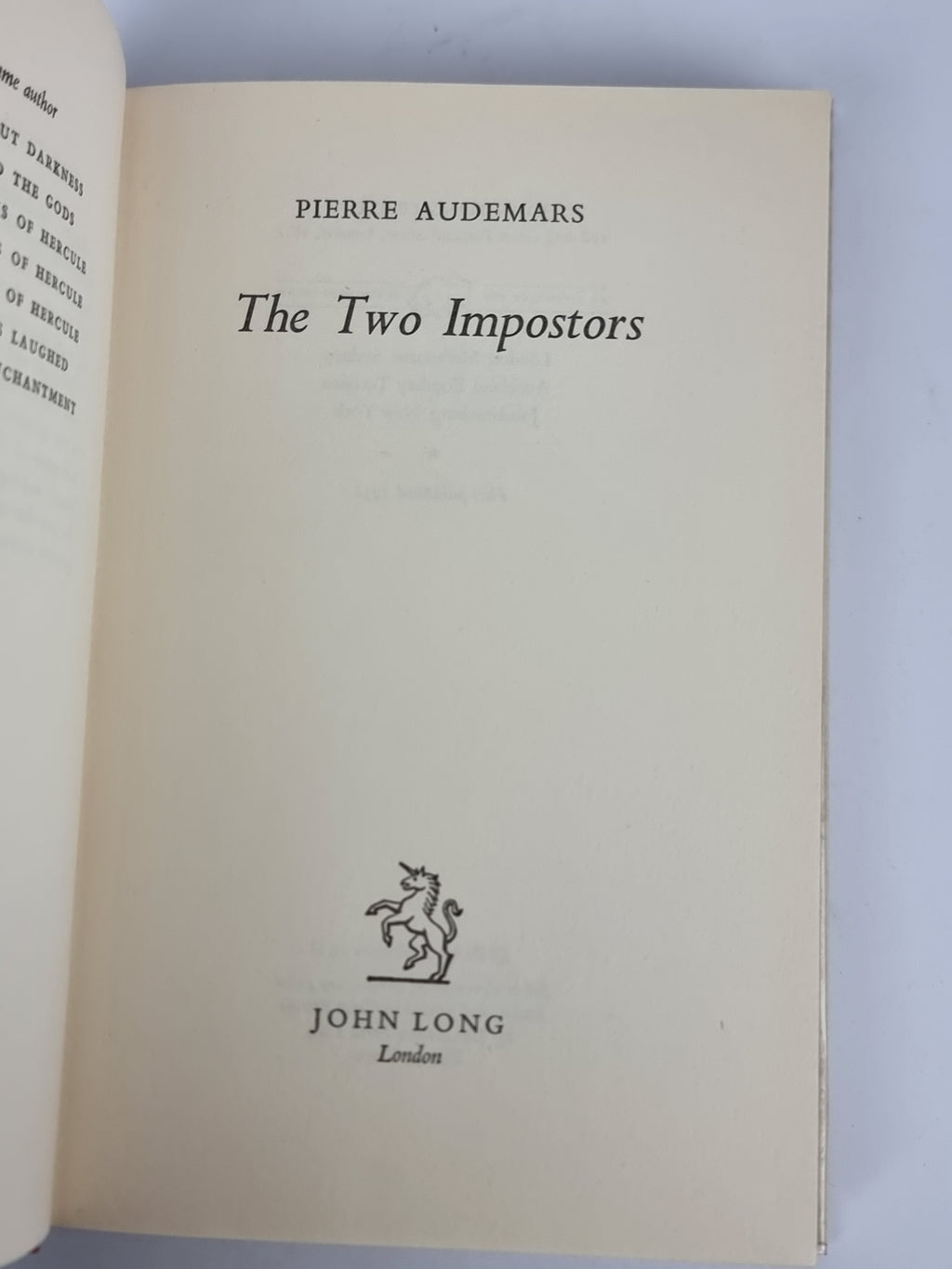 The Two Impostors, Pierre Audemars — 1st Edition