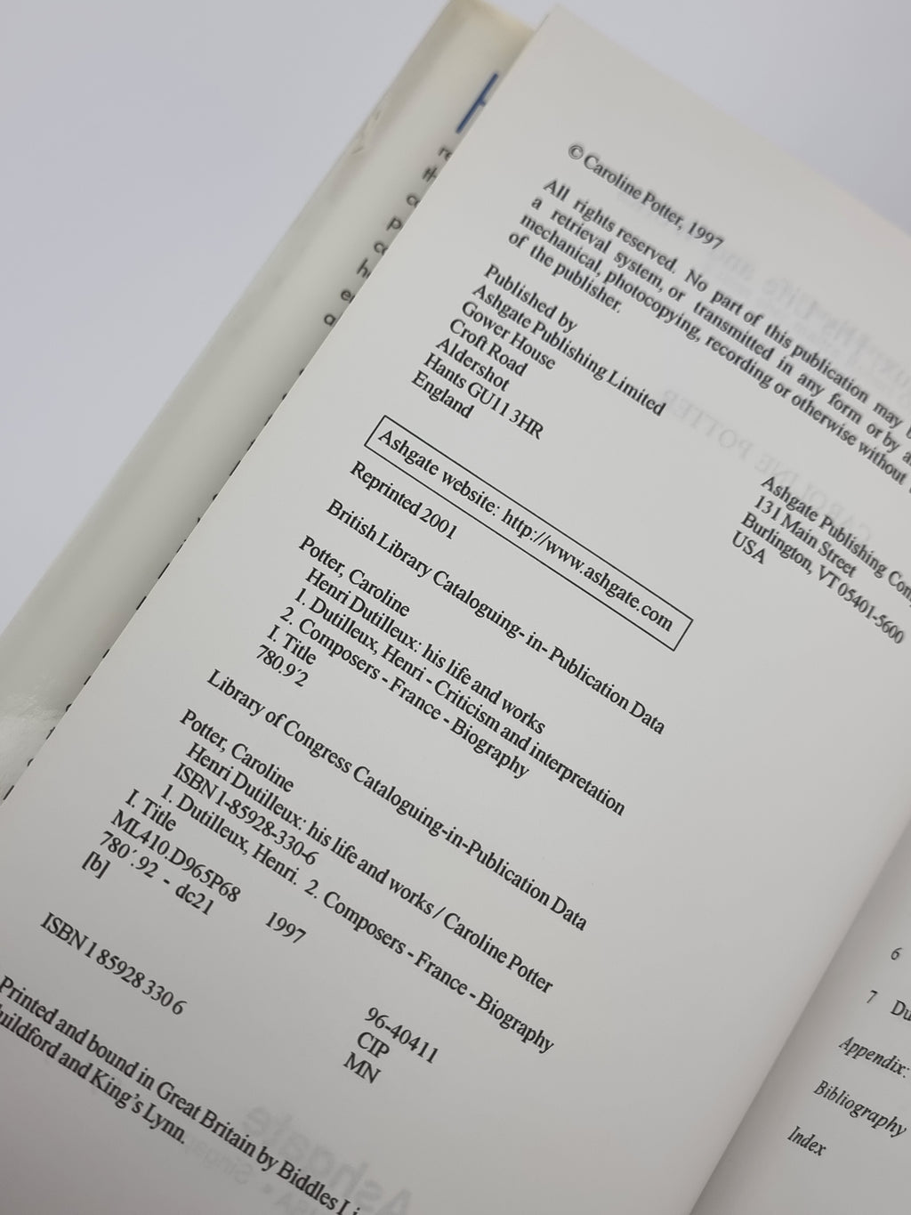 Henri Dutilleux: His Life and Works, Caroline Potter