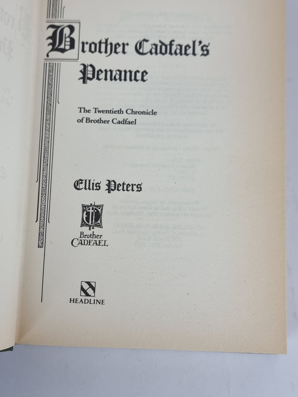 Brother Cadfael's Penance, Ellis Peters — 1st Edition, Double Signature