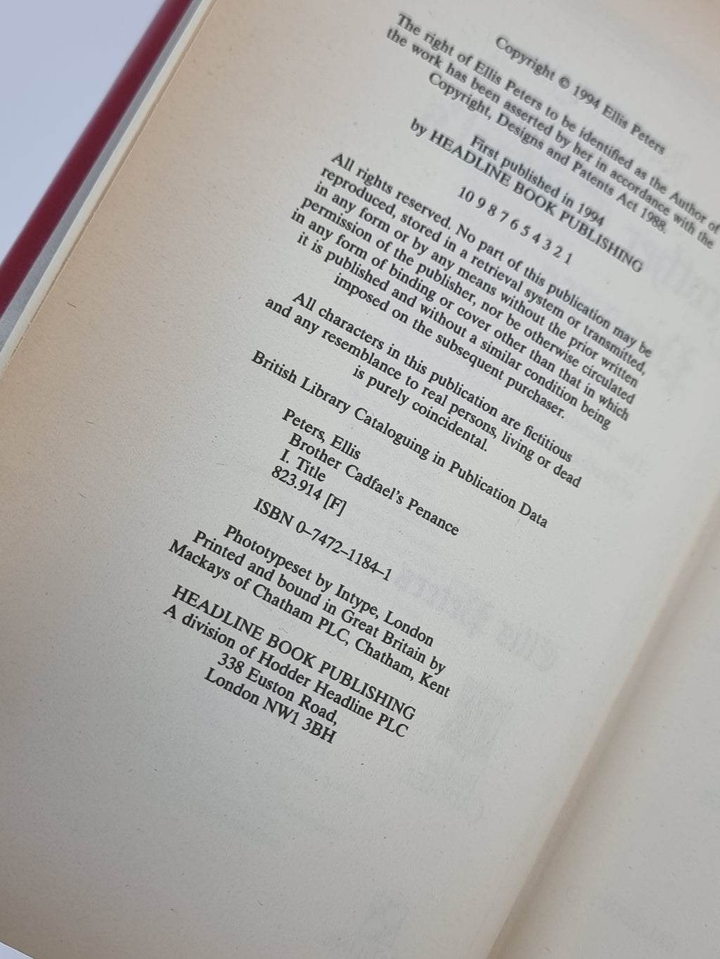 Brother Cadfael's Penance, Ellis Peters — 1st Edition, Double Signature