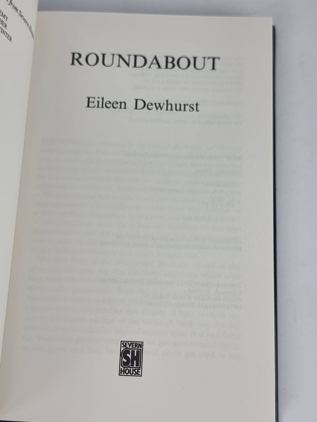 Roundabout, Eileen Dewhurst — 1st Edition
