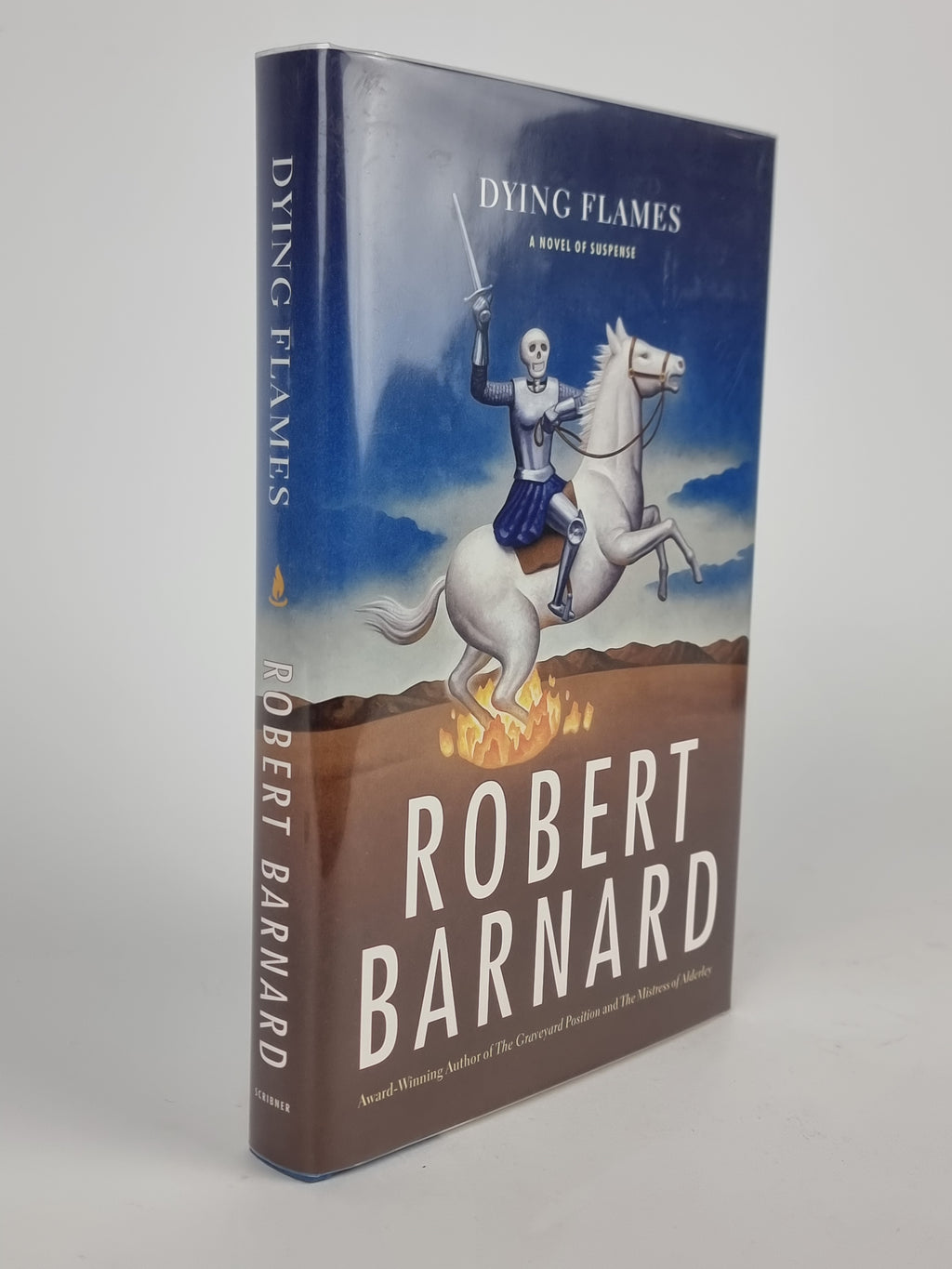 Dying Flames, Robert Barnard — 1st USA Edition, Signed & Inscribed