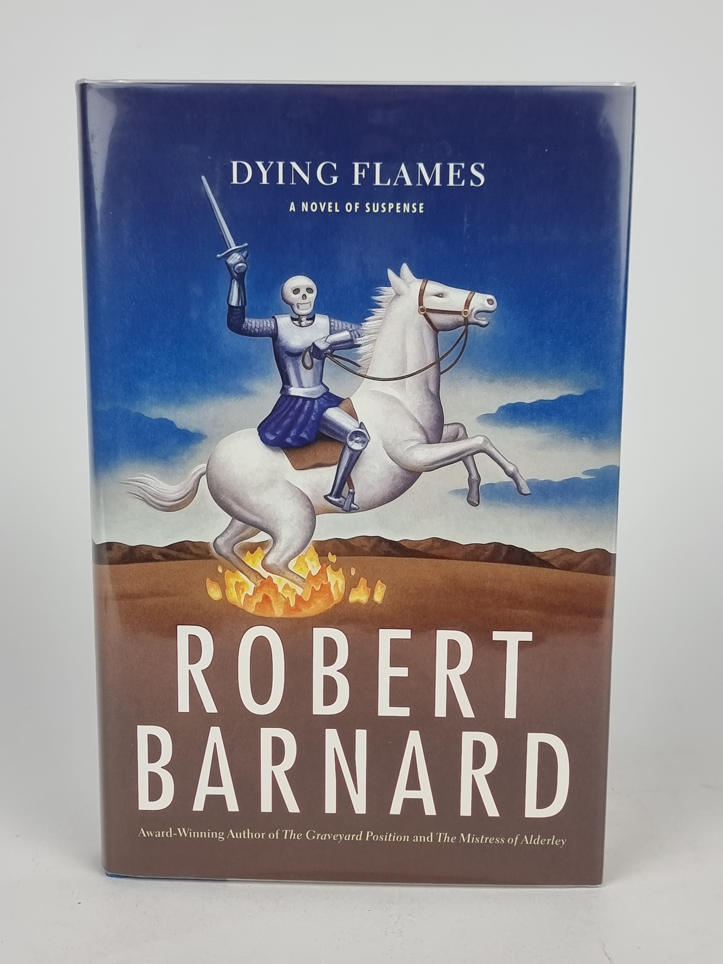 Dying Flames, Robert Barnard — 1st USA Edition, Signed & Inscribed