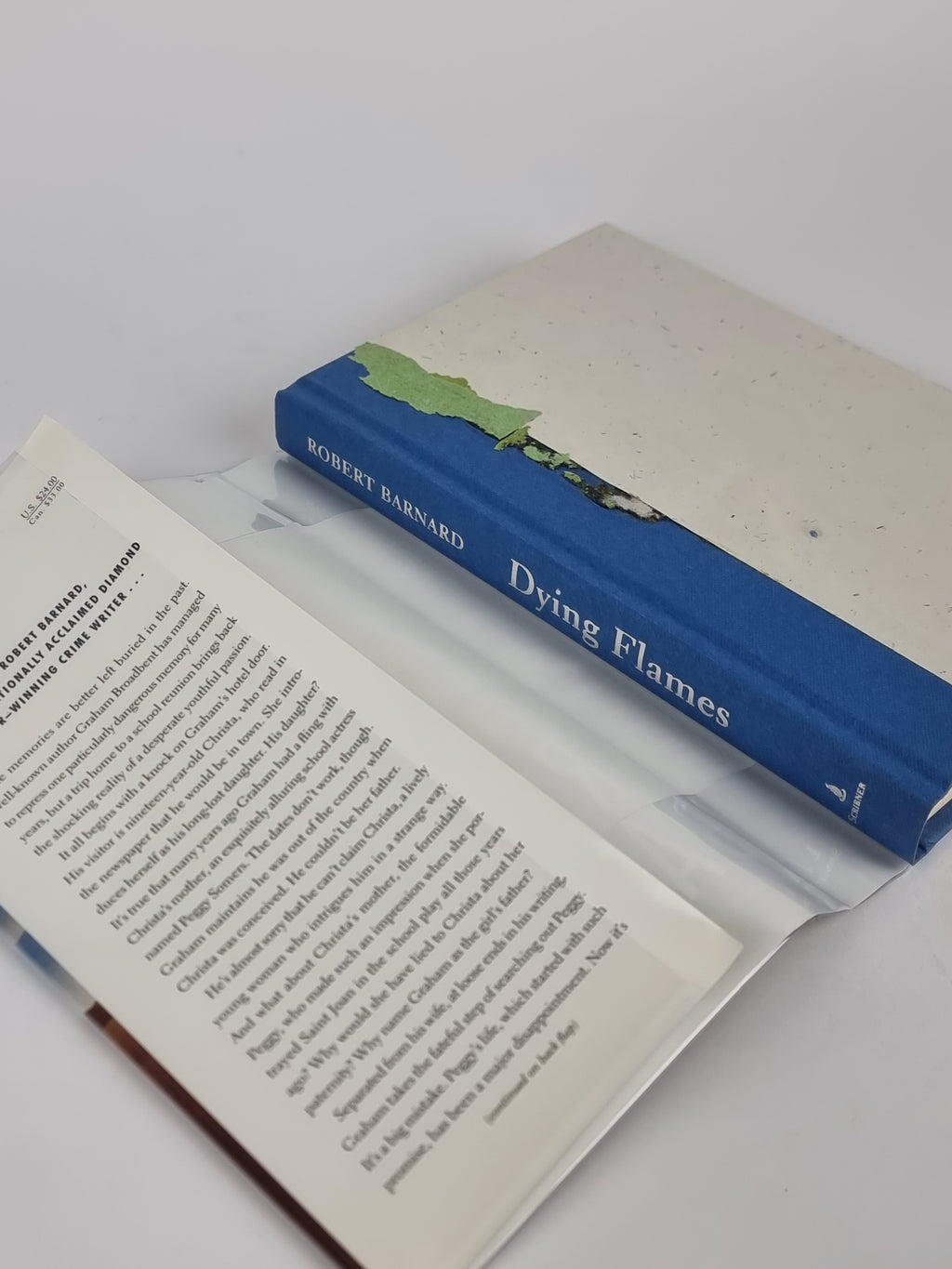 Dying Flames, Robert Barnard — 1st USA Edition, Signed & Inscribed