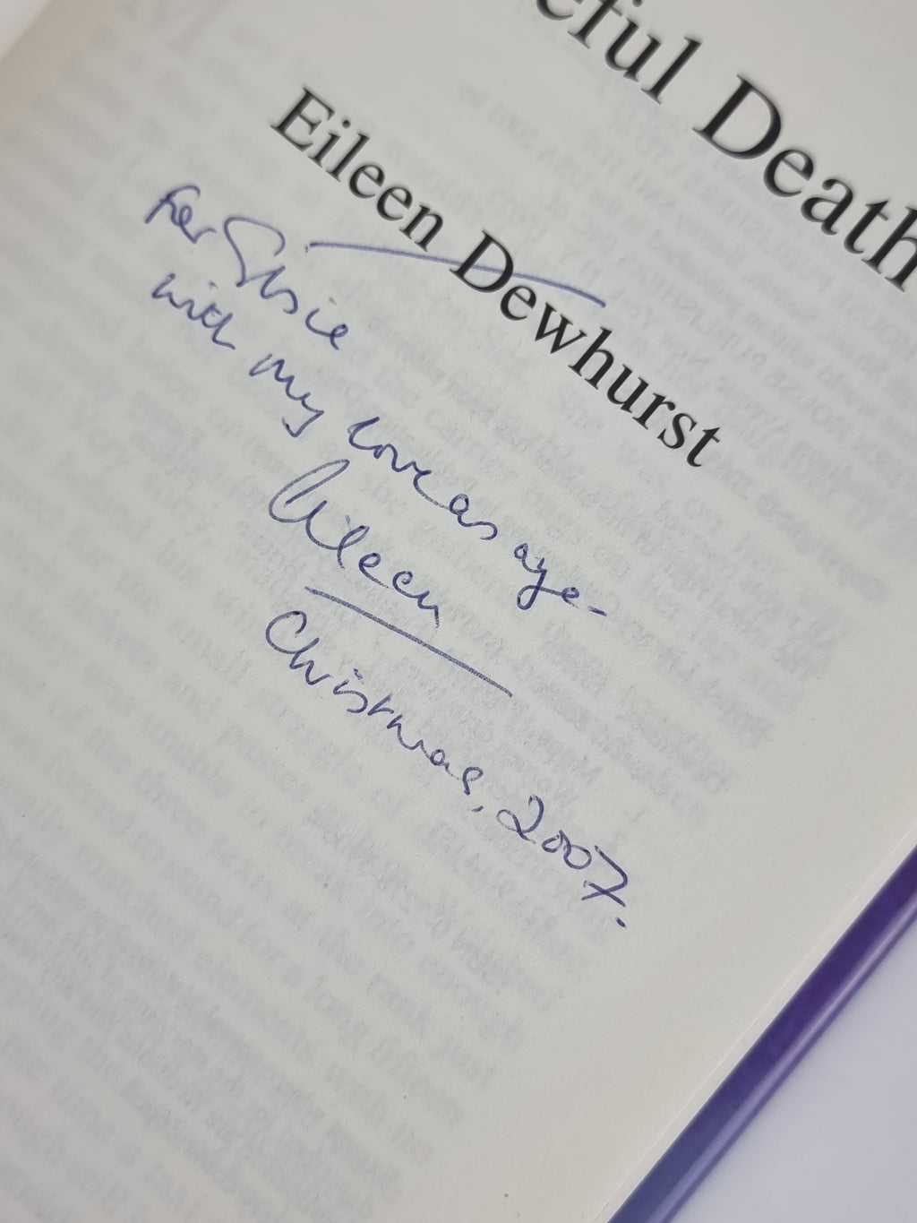 Easeful Death, Eileen Dewhurst — 1st Edition, Signed & Inscribed