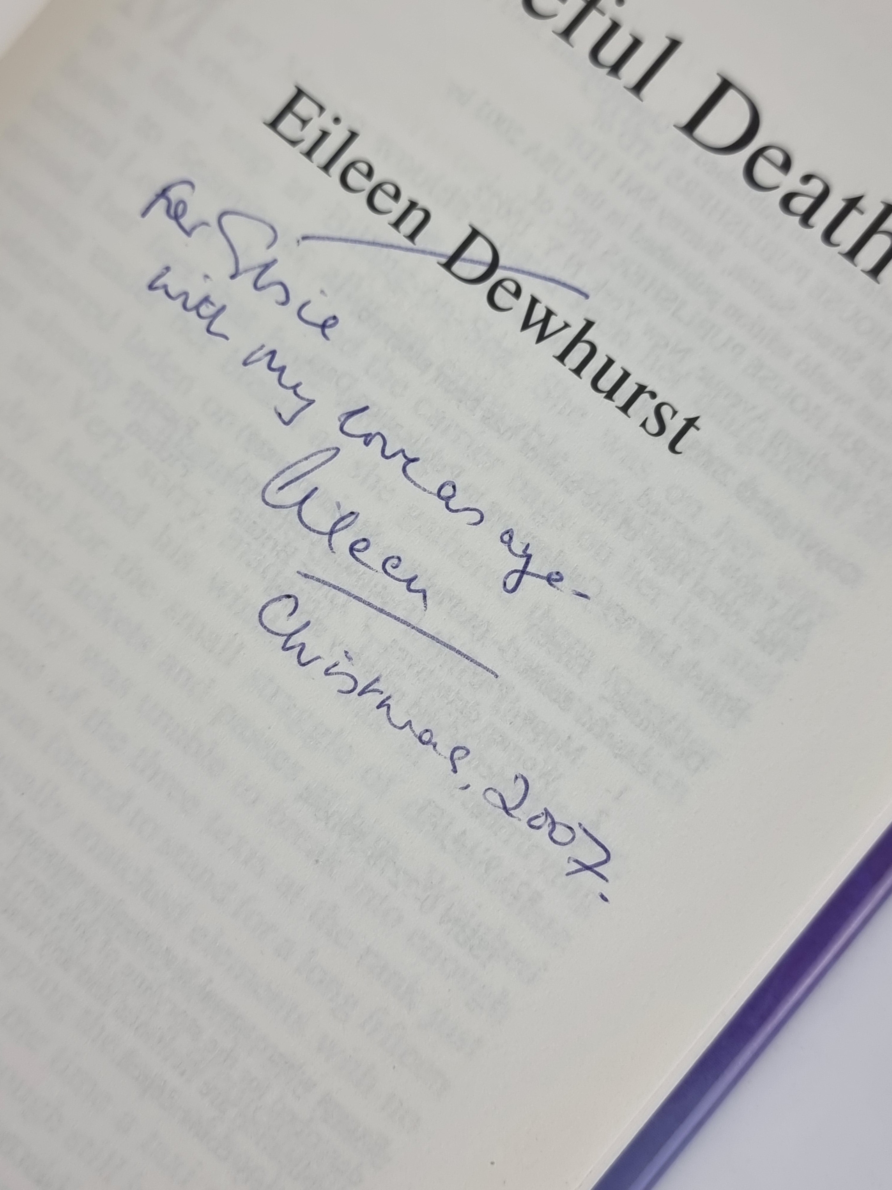 Easeful Death, Eileen Dewhurst — 1st Edition, Signed & Inscribed