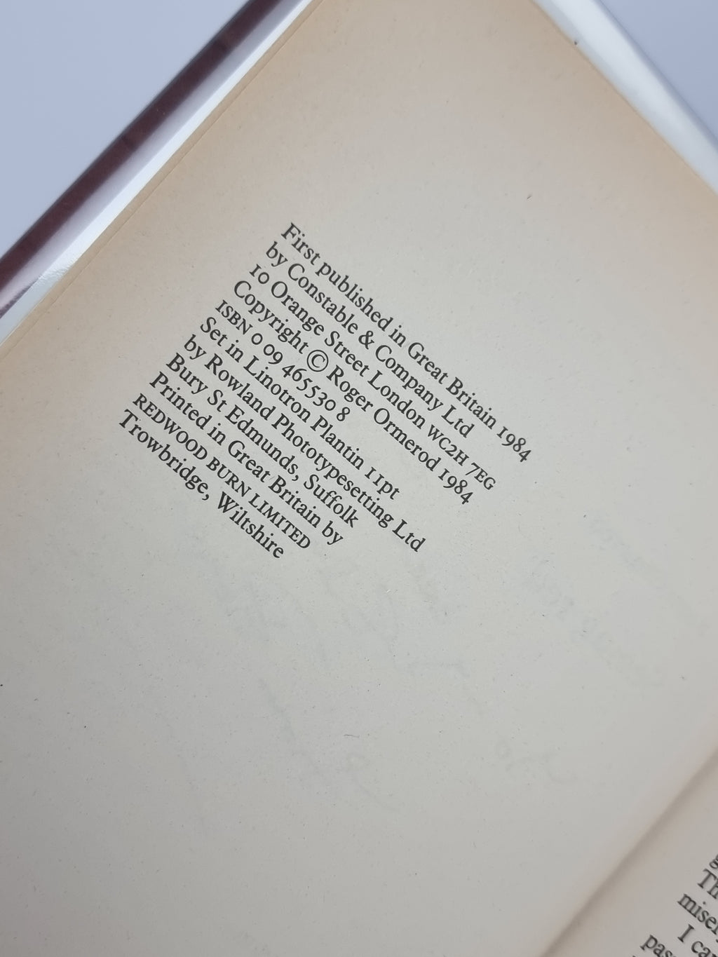 Seeing Red, Roger Ormerod — 1st Edition, Signed & Inscribed