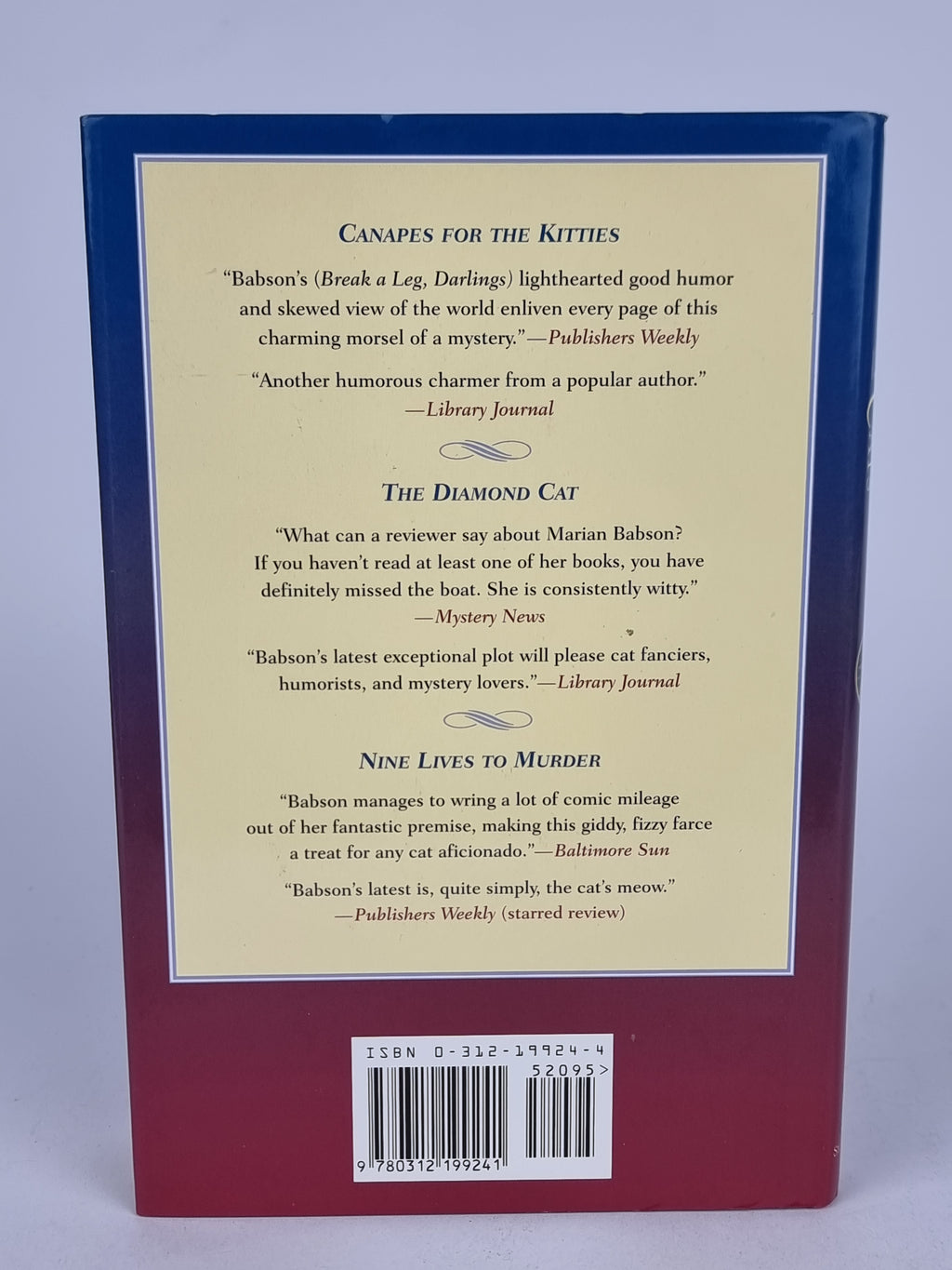 The Company of Cats, Marian Babson — 1st Edition