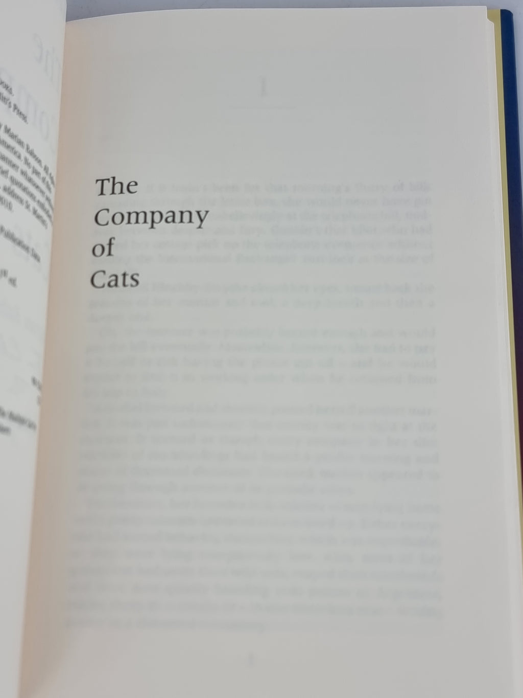 The Company of Cats, Marian Babson — 1st Edition