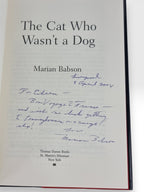 The Cat who Wasn't a Dog, Marian Babson — 1st Edition, Signed & Inscribed