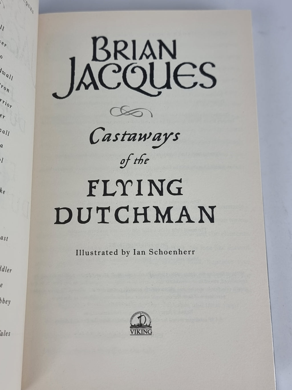 Castaways of the Flying Dutchman, Brian Jacques — 1st Edition/Printing