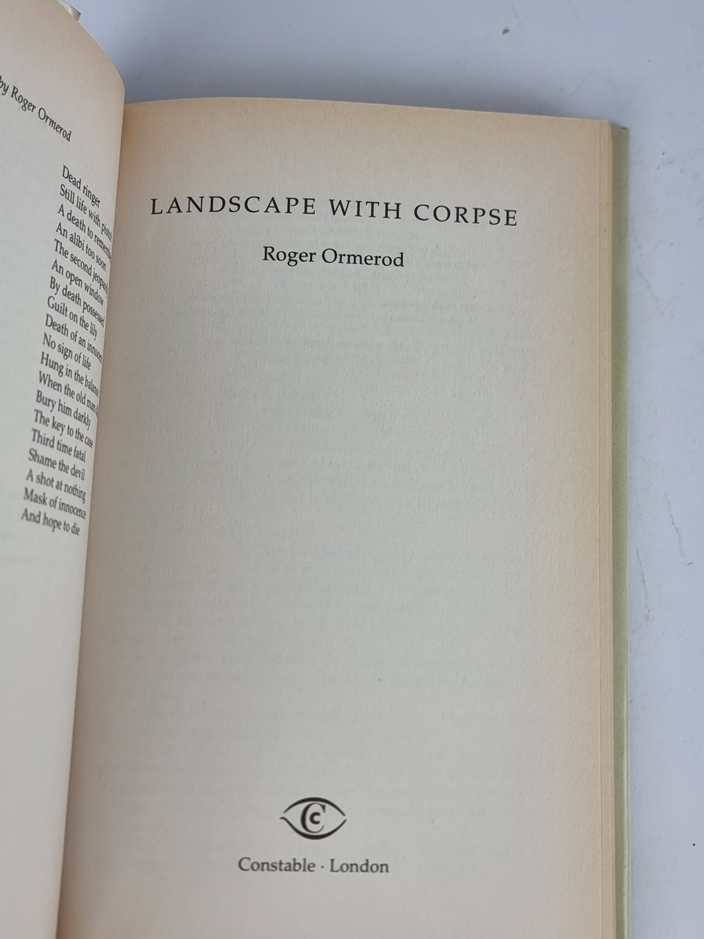 Landscape with Corpse, Roger Ormerod — 1st Edition